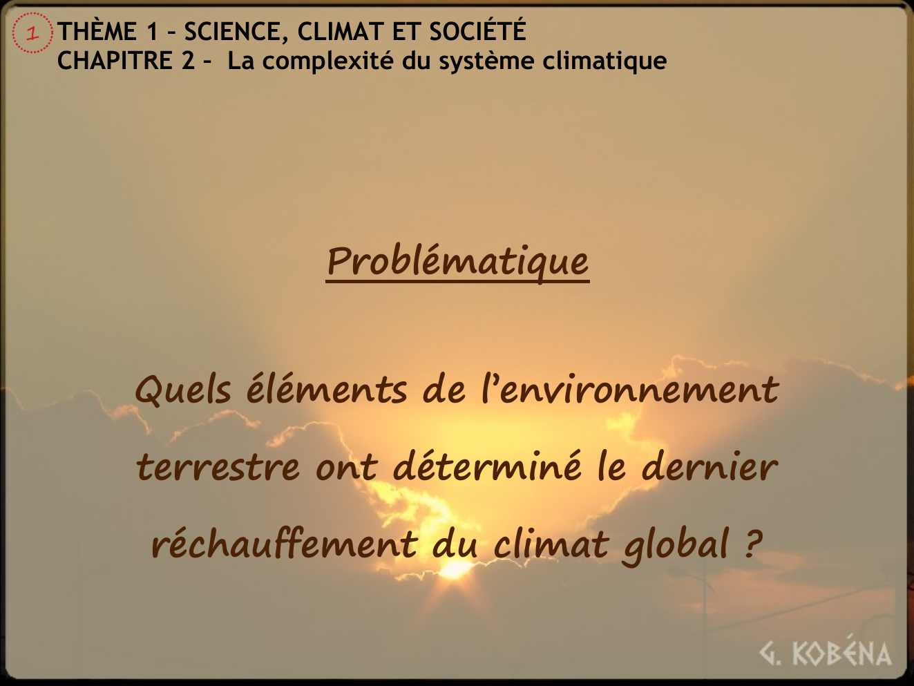 Prévisualisation du document Complexité du Système Climatique