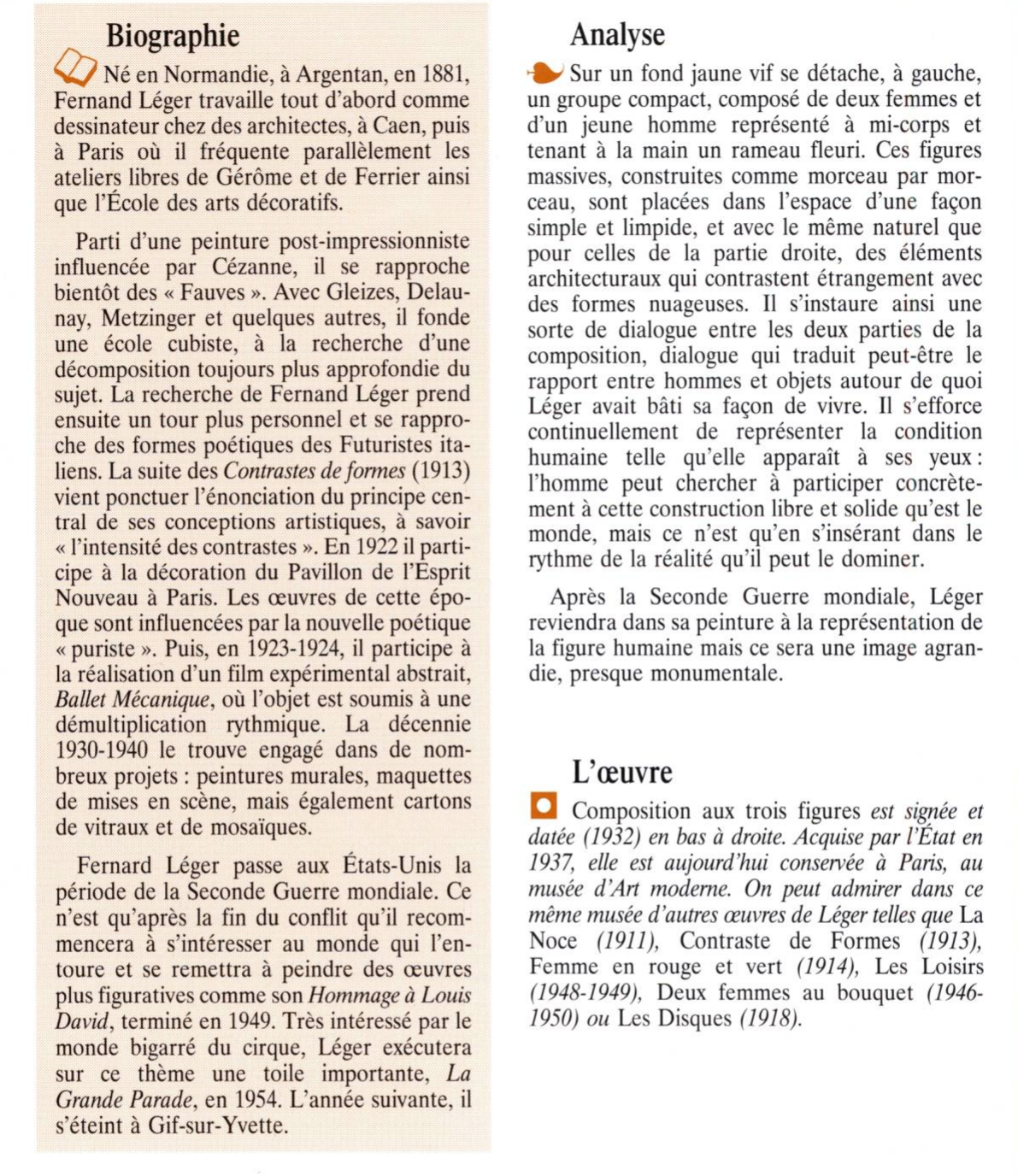 Prévisualisation du document COMPOSITION AUX TROIS FIGURES de Fernand LEGER