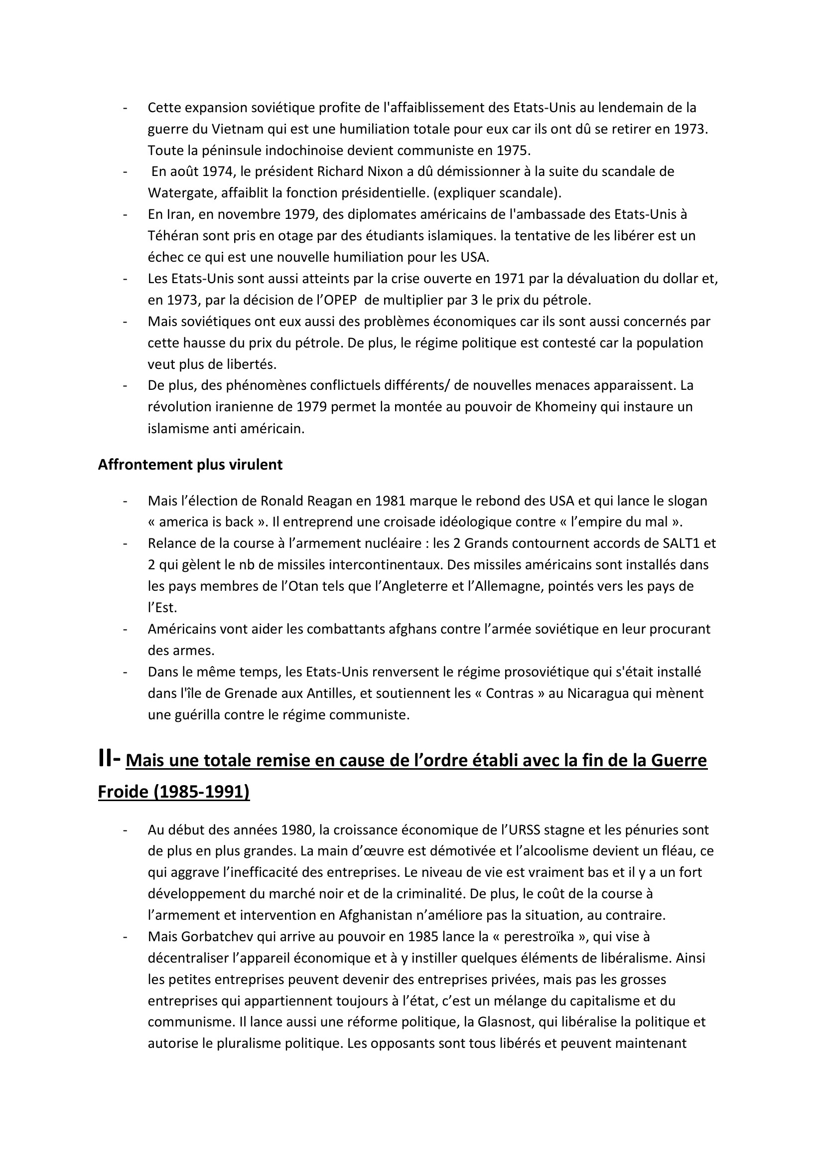 Prévisualisation du document Composition guerre fraîche / fin guerre froide