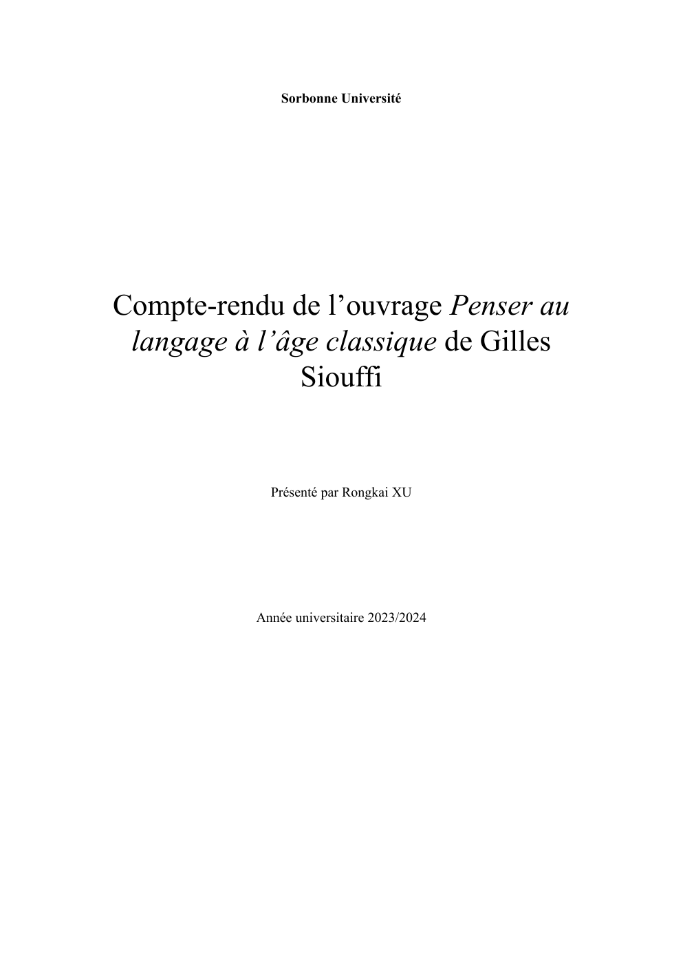 Prévisualisation du document Compte-rendu de certains chapitres de Philosophie du langage à l'âge classique