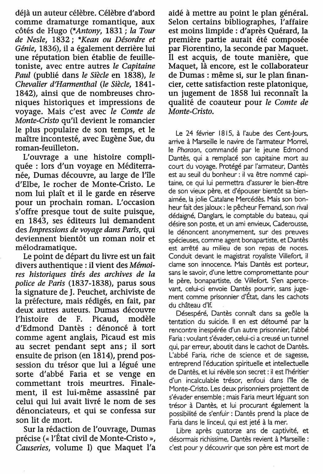 Prévisualisation du document Comte de Monte-Cristo (le) d'Alexandre Dumas (analyse détaillée)