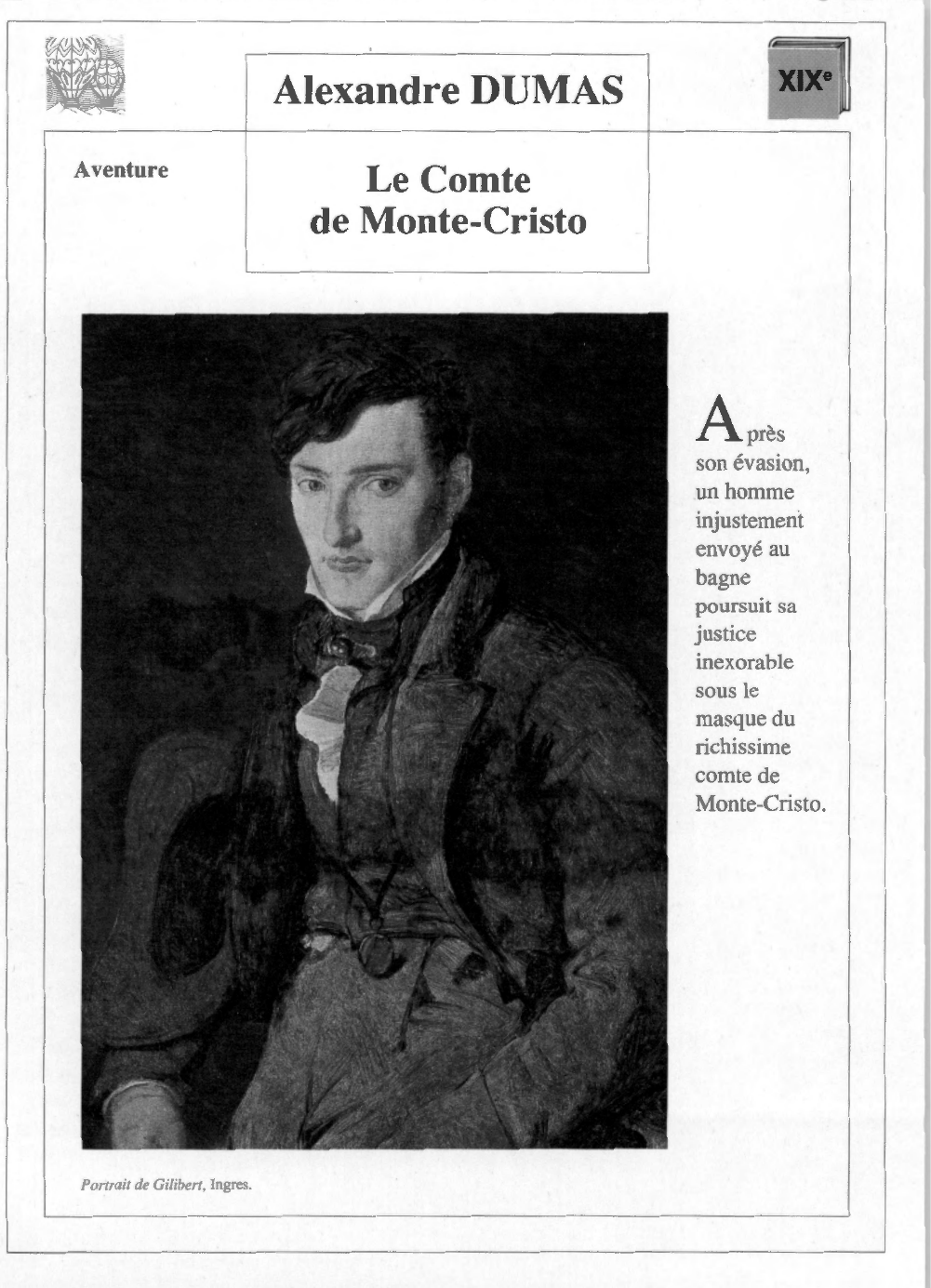 Prévisualisation du document Comte de Monte-Cristo (le) d'Alexandre Dumas père