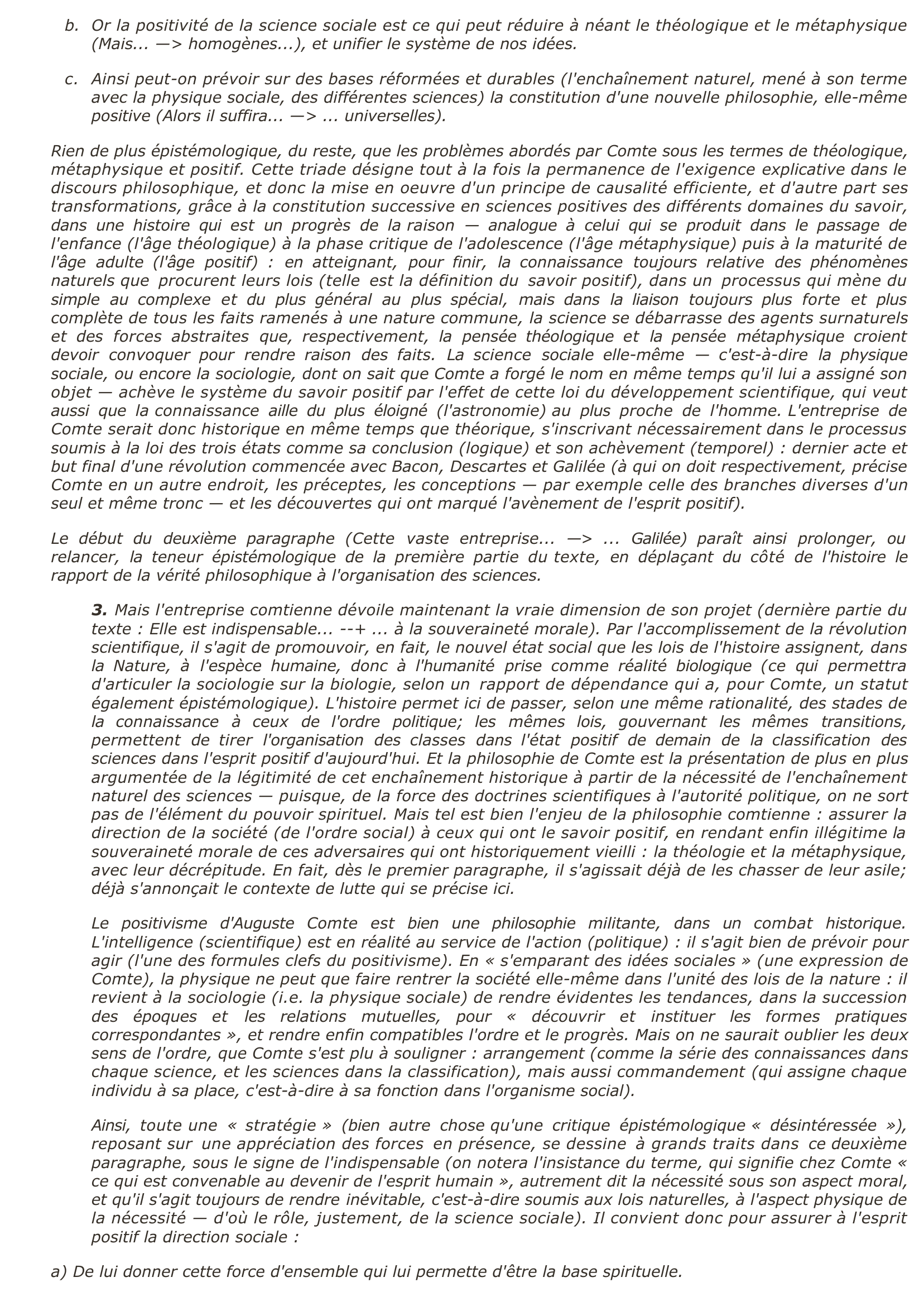 Prévisualisation du document COMTE: Science et ordre social