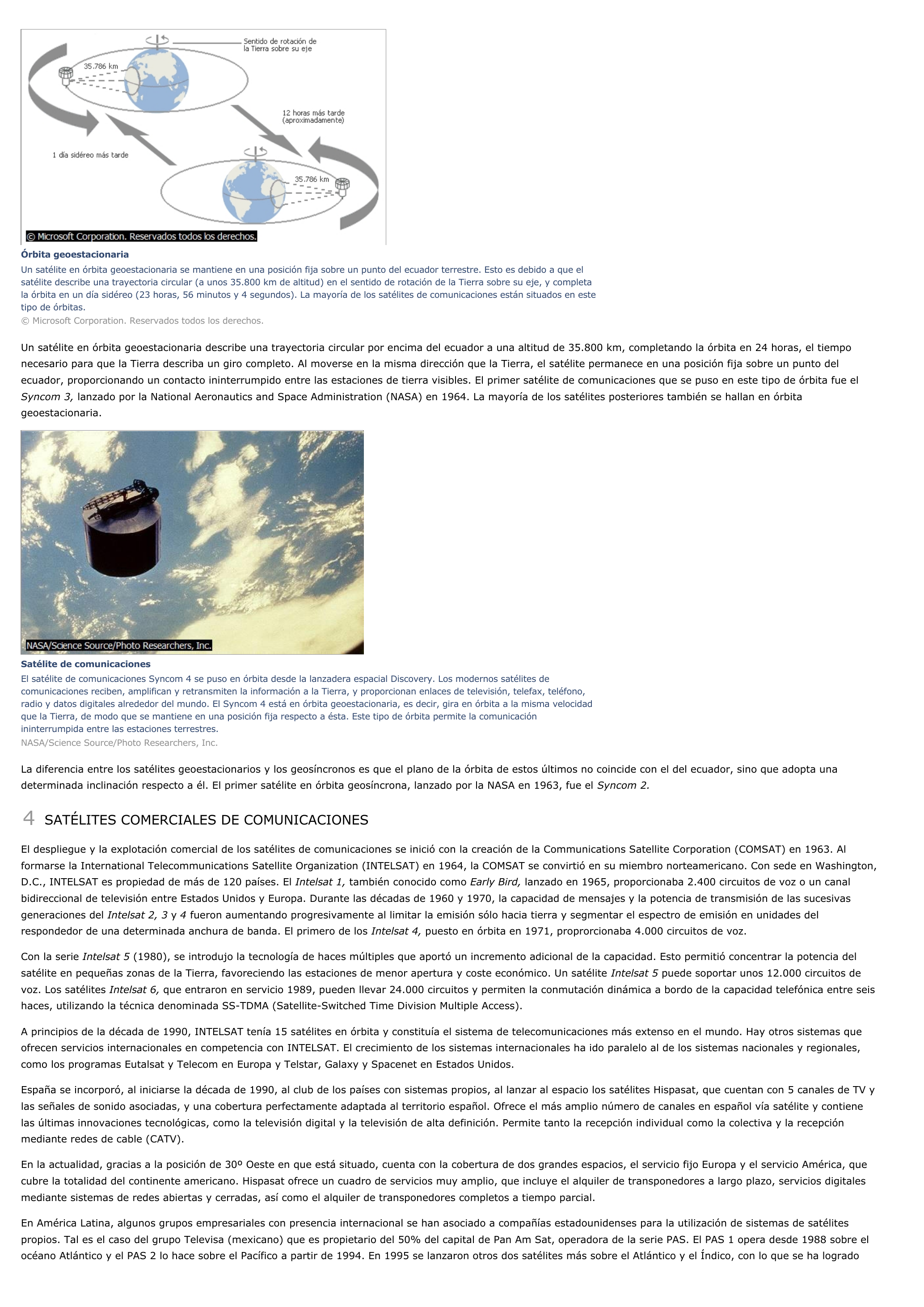 Prévisualisation du document Comunicaciones vía satélite - ciencia y tecnologia.