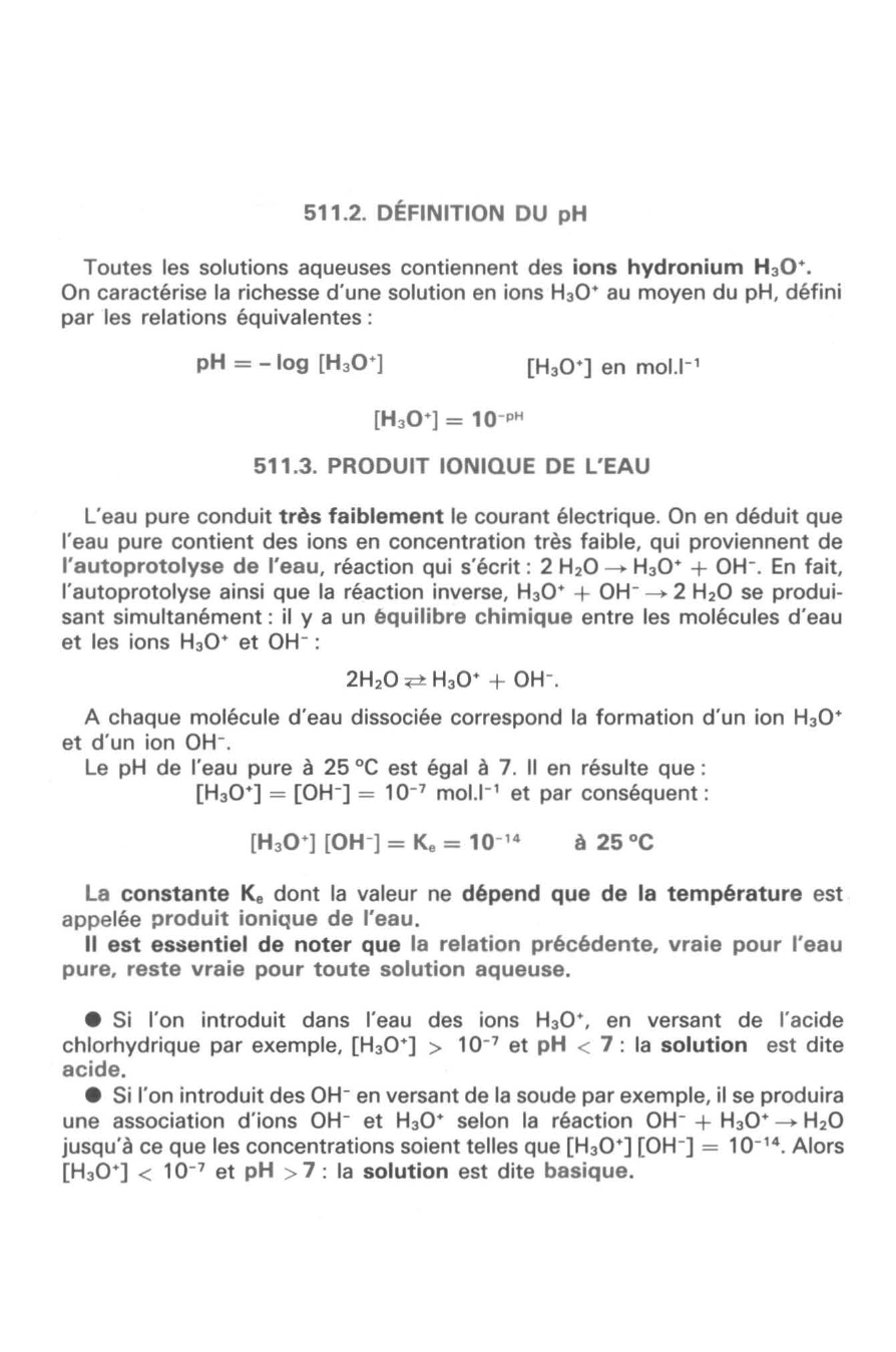 Prévisualisation du document CONCENTRATION - pH - PRODUIT IONIQUE DE L'EAU