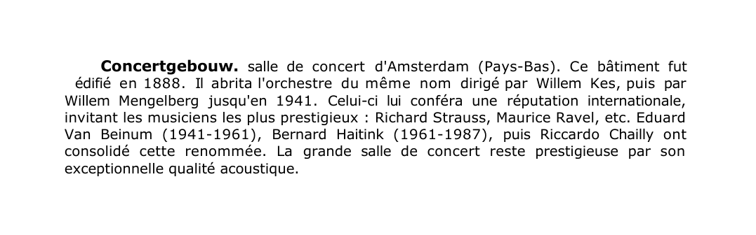 Prévisualisation du document Concertgebouw.