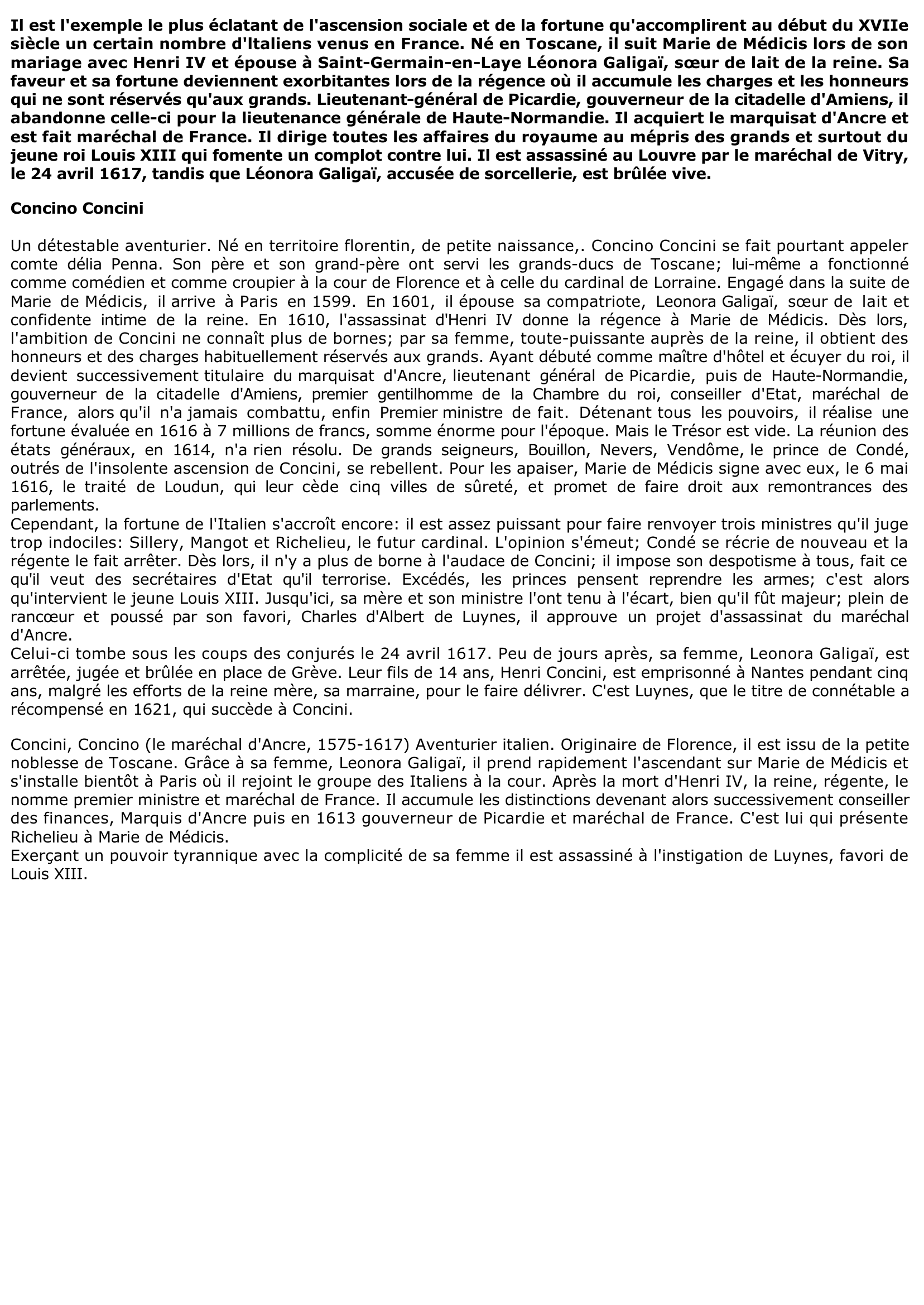 Prévisualisation du document Concino Concini
