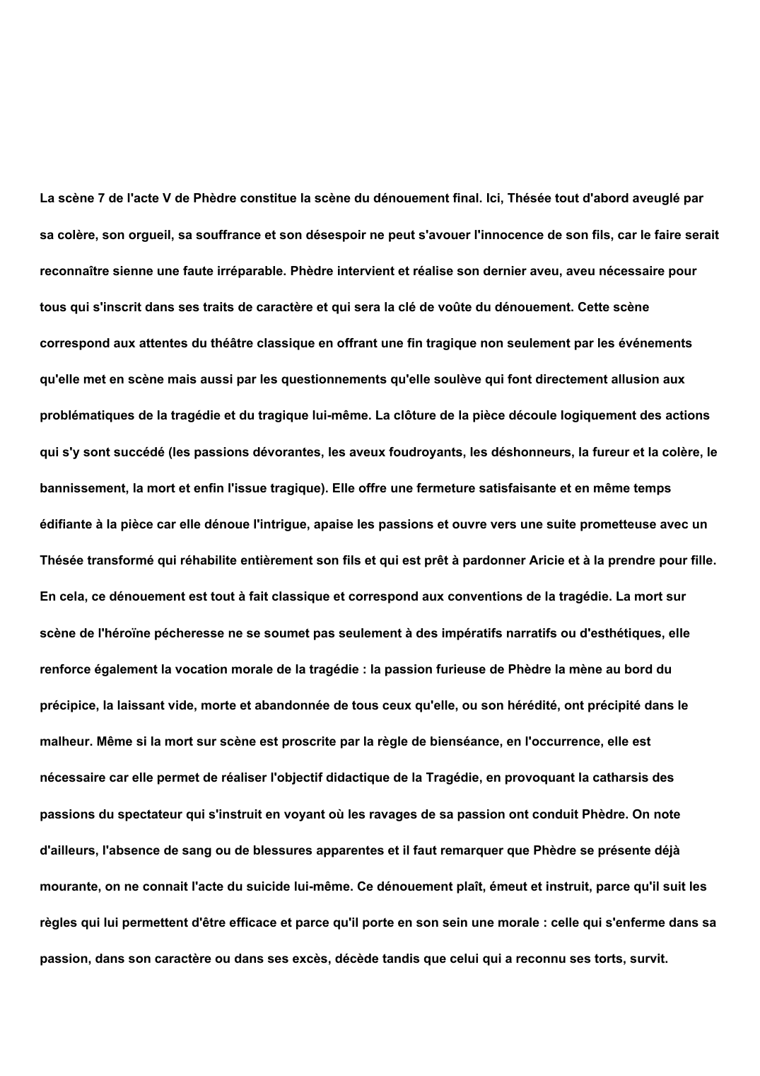 Prévisualisation du document Conclusion du Commentaire Littéraire de la Scène 7 de l&#8217;Acte V de Phèdre de Racine.