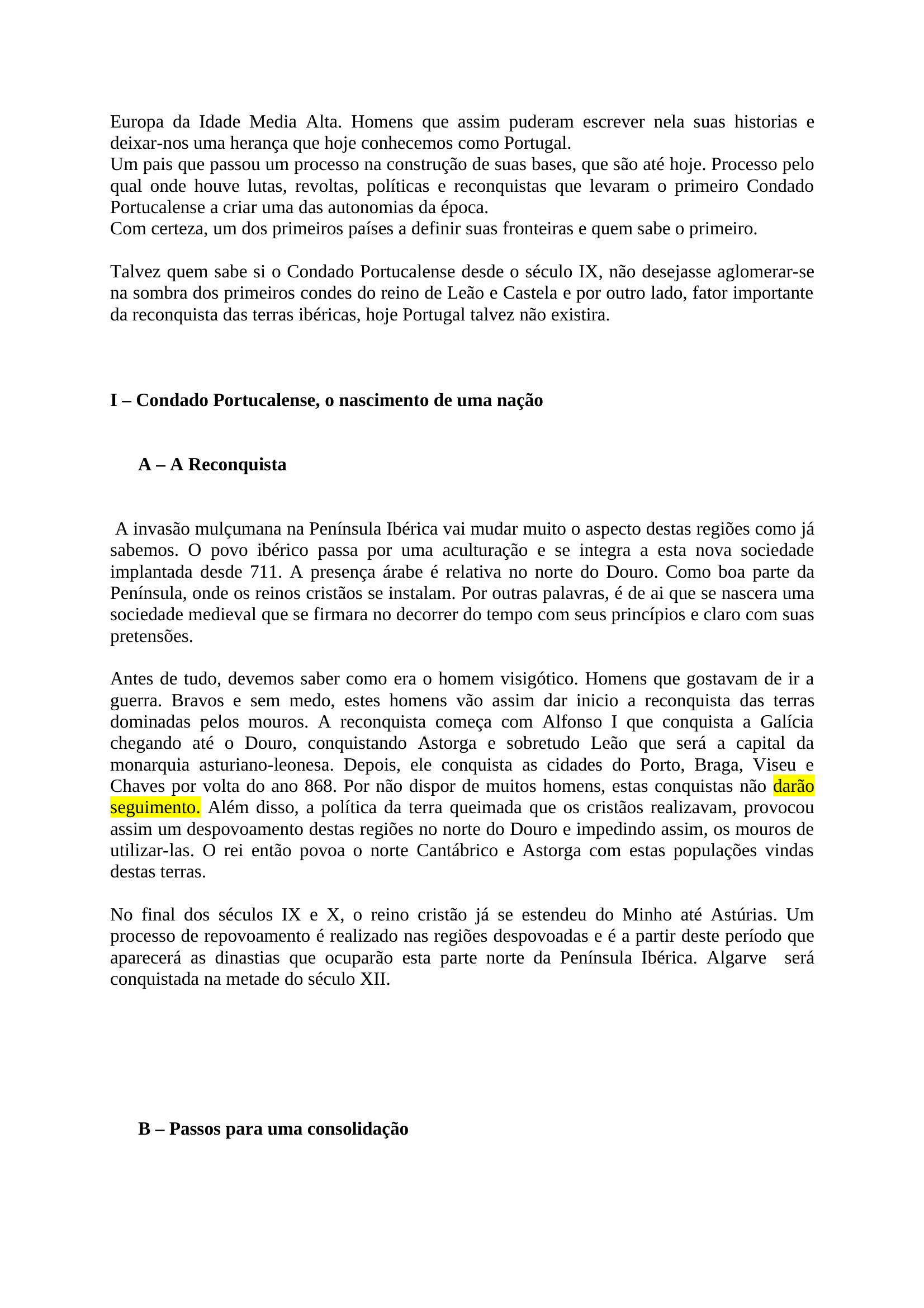 Prévisualisation du document Condado Portucalense