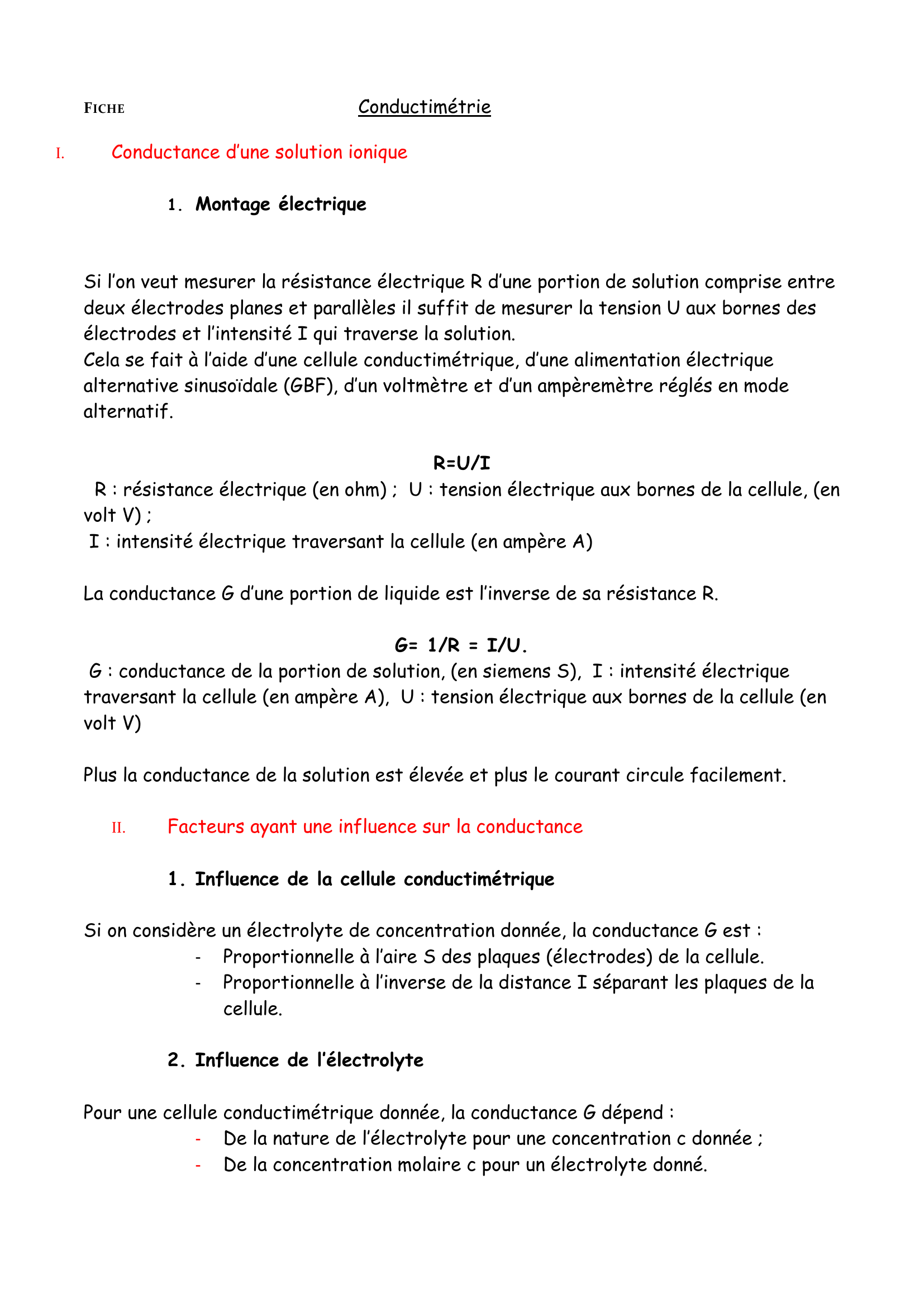 Prévisualisation du document Conductimétrie