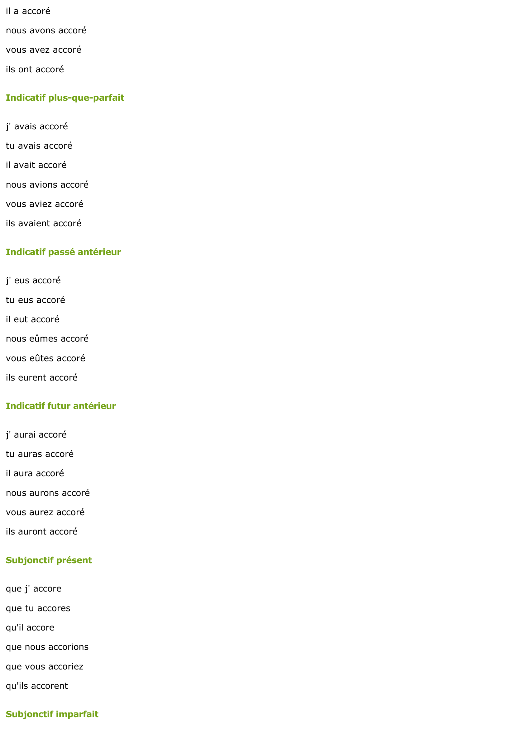 Prévisualisation du document CONJUGAISON DU VERBE: ACCORER