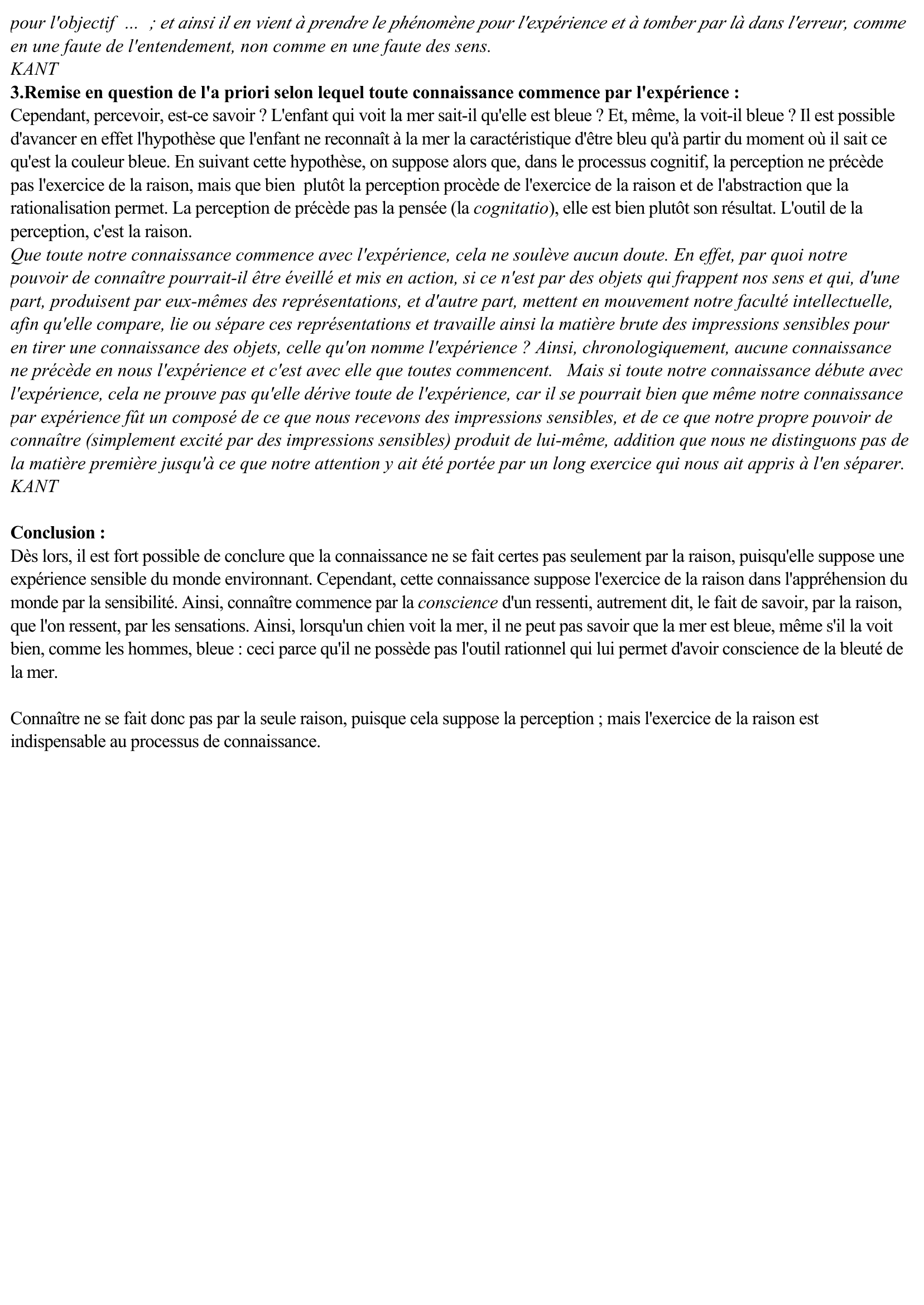 Prévisualisation du document Connaissons-nous par la seule raison ?