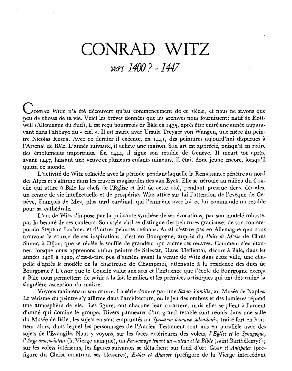 Prévisualisation du document CONRAD WITZ