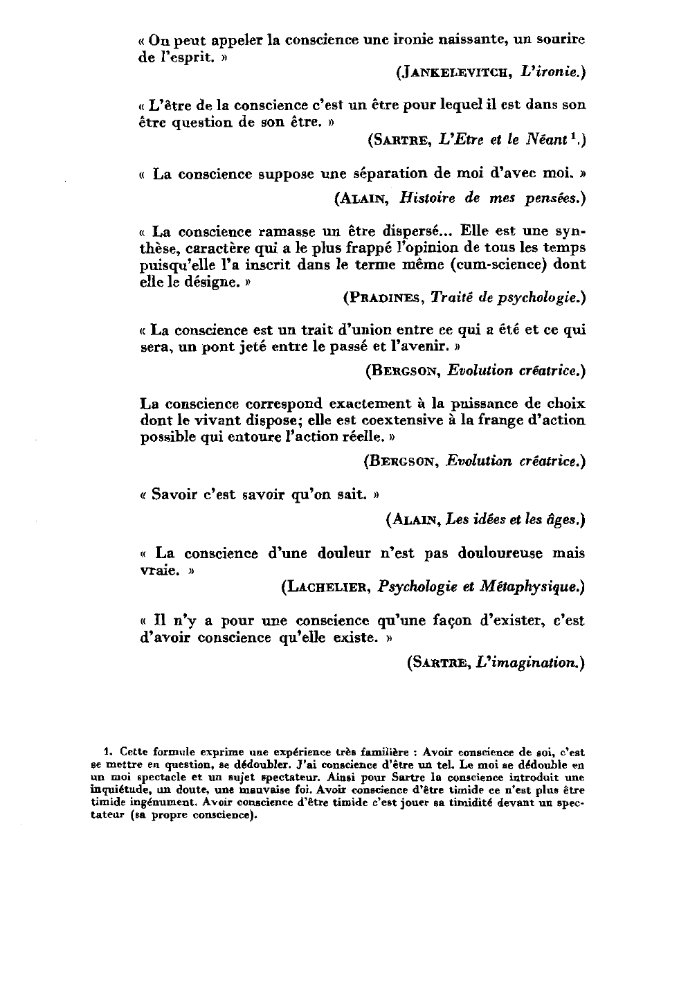 Prévisualisation du document CONSCIENCE ET INCONSCIENCE (CITATIONS)