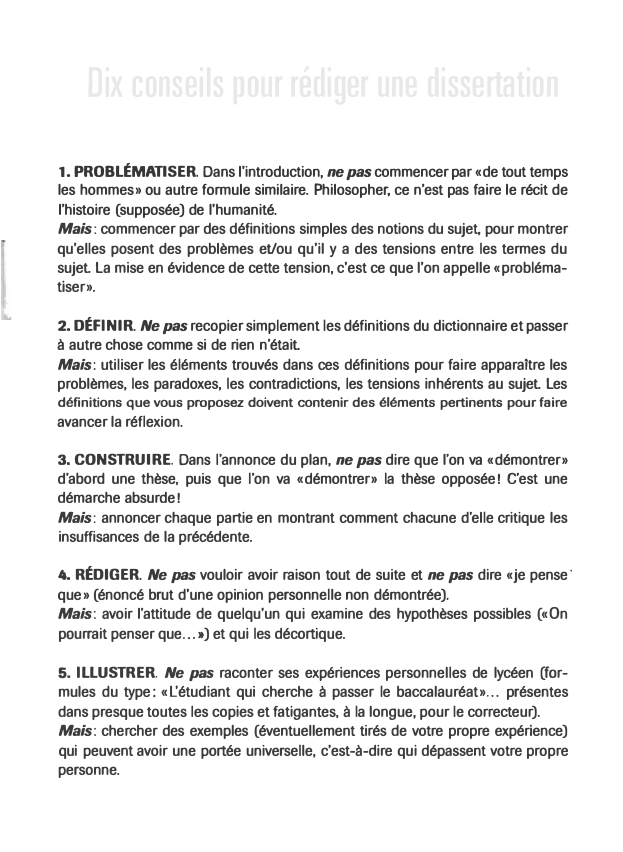 Prévisualisation du document Conseils  pour la dissertation et le commentaire de texte