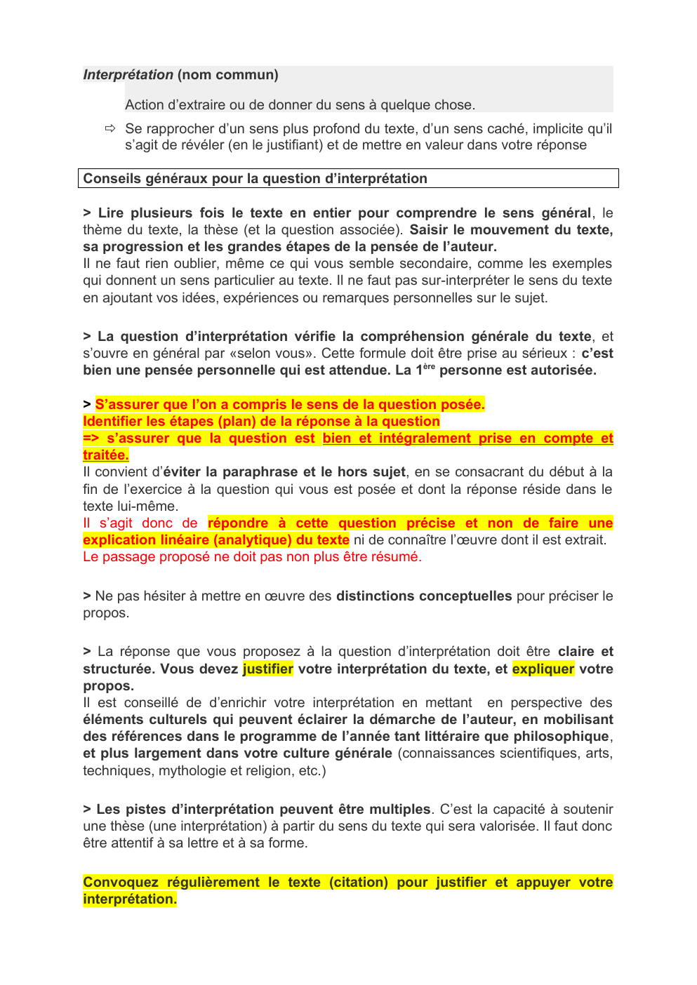 Prévisualisation du document Conseils pour traiter la questions d'interprétation (HLP)