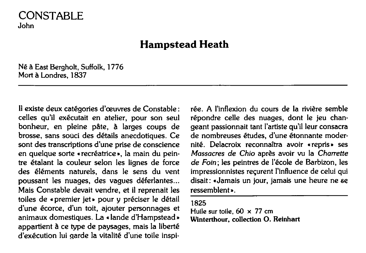 Prévisualisation du document CONSTABLE John : Hampstead Heath
