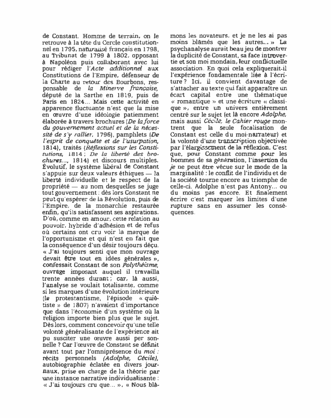 Prévisualisation du document CONSTANT (Benjamin-Henri de Rebecque, dit Benjamin)