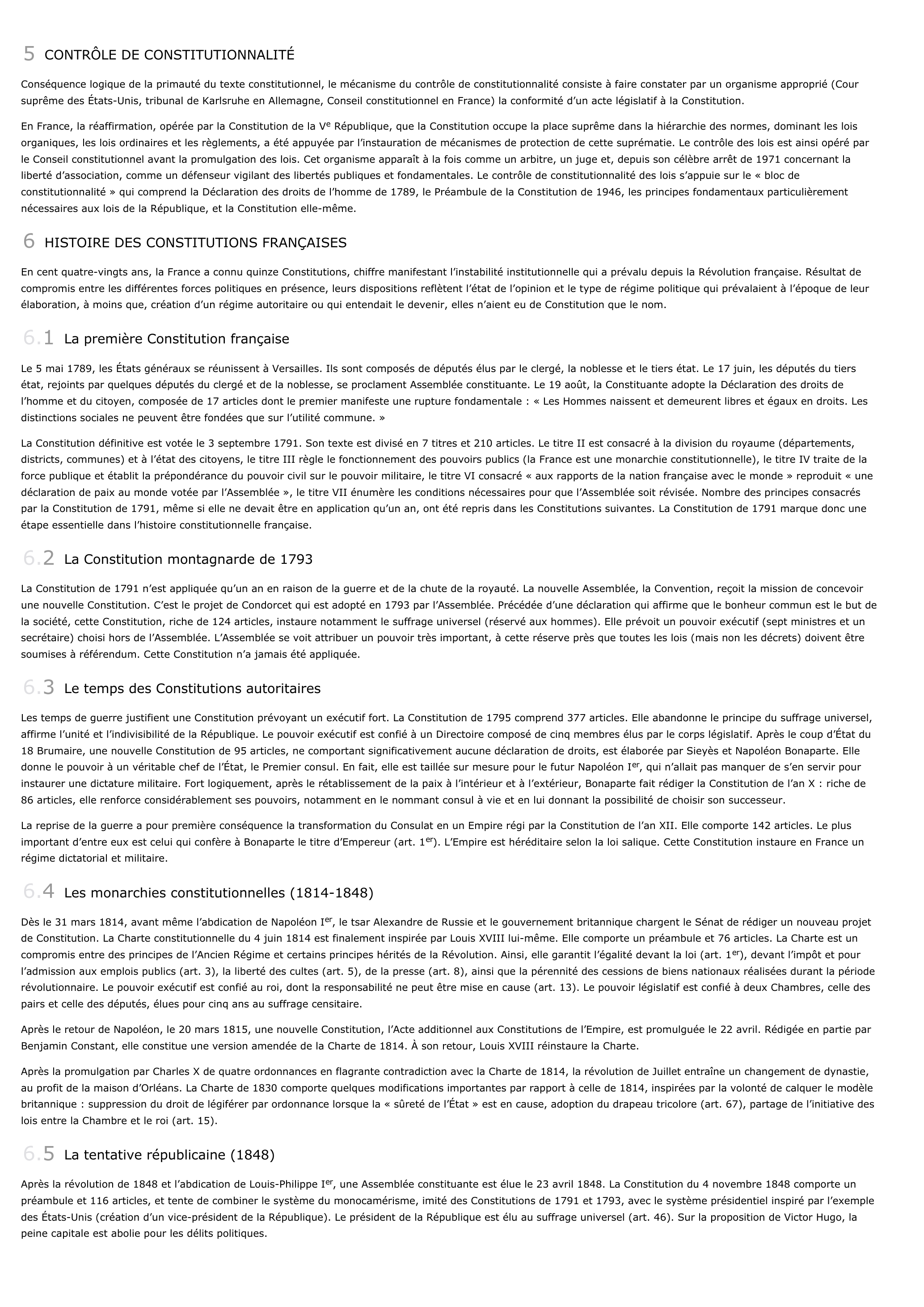 Prévisualisation du document Constitution (politique & socièté).