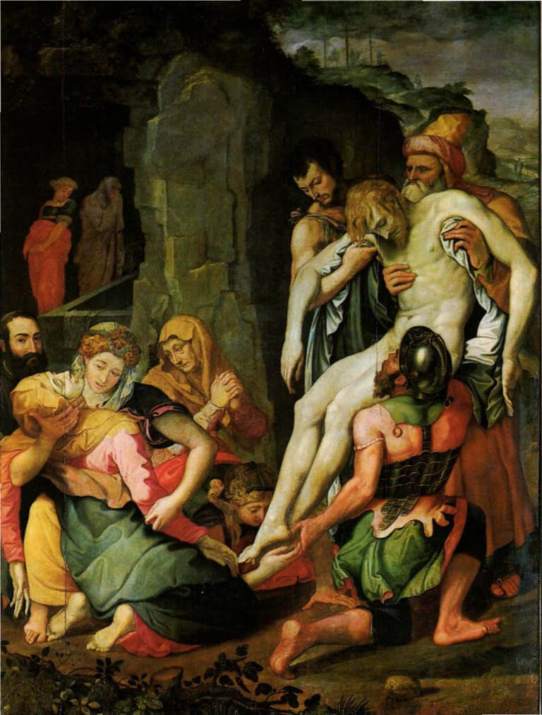 Prévisualisation du document CONTE Jacopo del : Descente de croix (analyse du tableau).