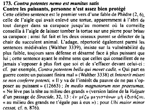 Prévisualisation du document Contra patentes nemo est munitus satis / Contre les puissants, personne n'est assez bien protégé