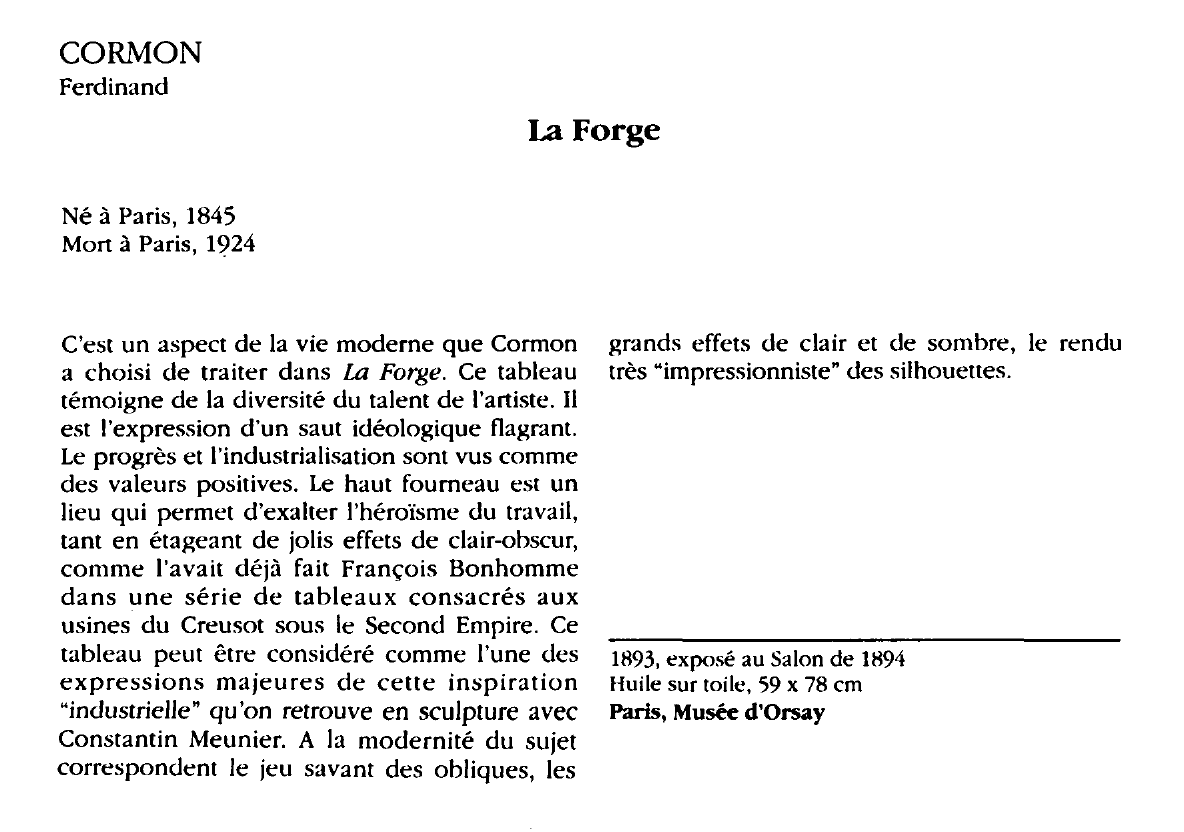Prévisualisation du document CORMON Ferdinand : La Forge