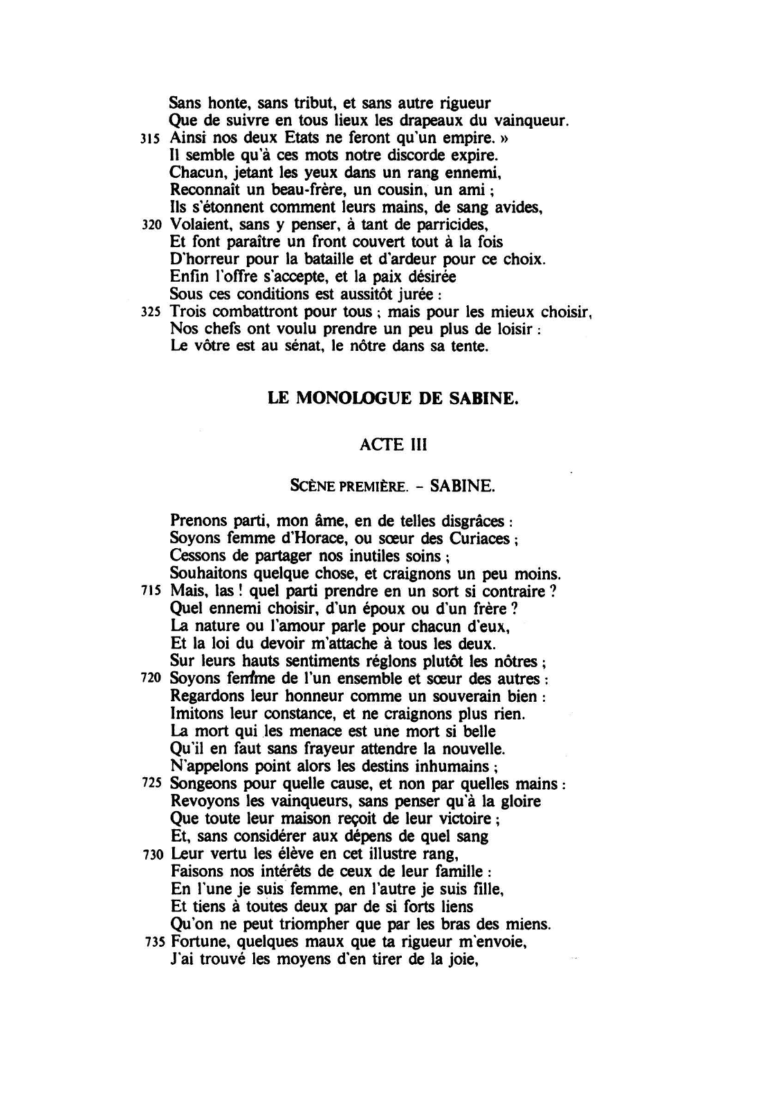 Prévisualisation du document CORNEILLE : Horaoe LE RÉCIT DE CURIACE - Acte I, Sc:. 3, vers 1279-1327 - Littérature