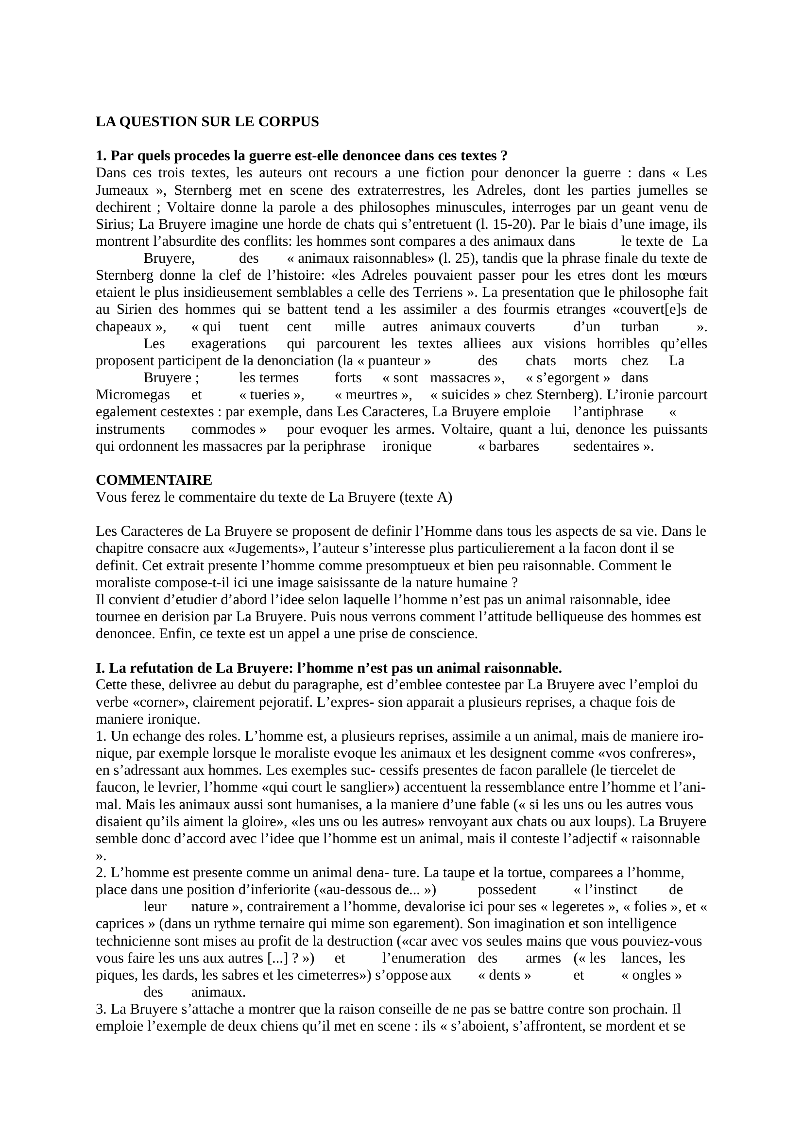Prévisualisation du document Corpus- Jacques Sternberg- Voltaire-  Jean de la bruyere