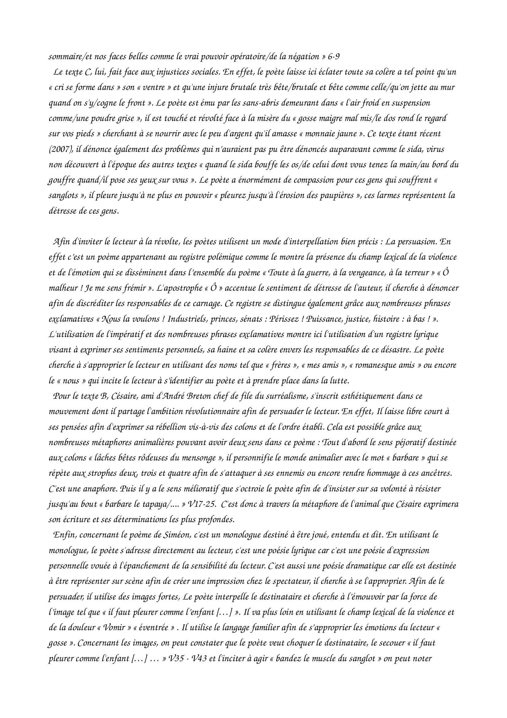 Prévisualisation du document Corpus Rimbaud Césaire