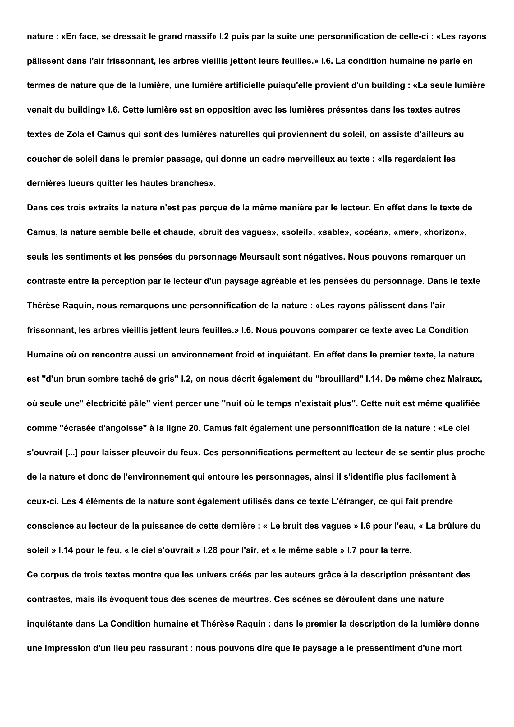 Prévisualisation du document Corpus Thérèse Raquin Emile Zola, La Condition Humaine André Malraux, L’étranger Albert Camus
