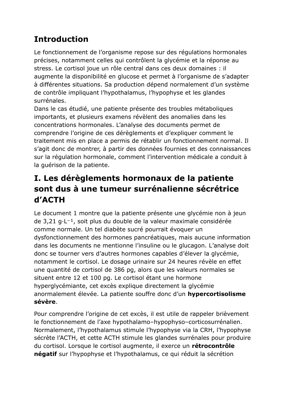 Prévisualisation du document Correction bac métropole 2021 exercice 2 : cas clinique