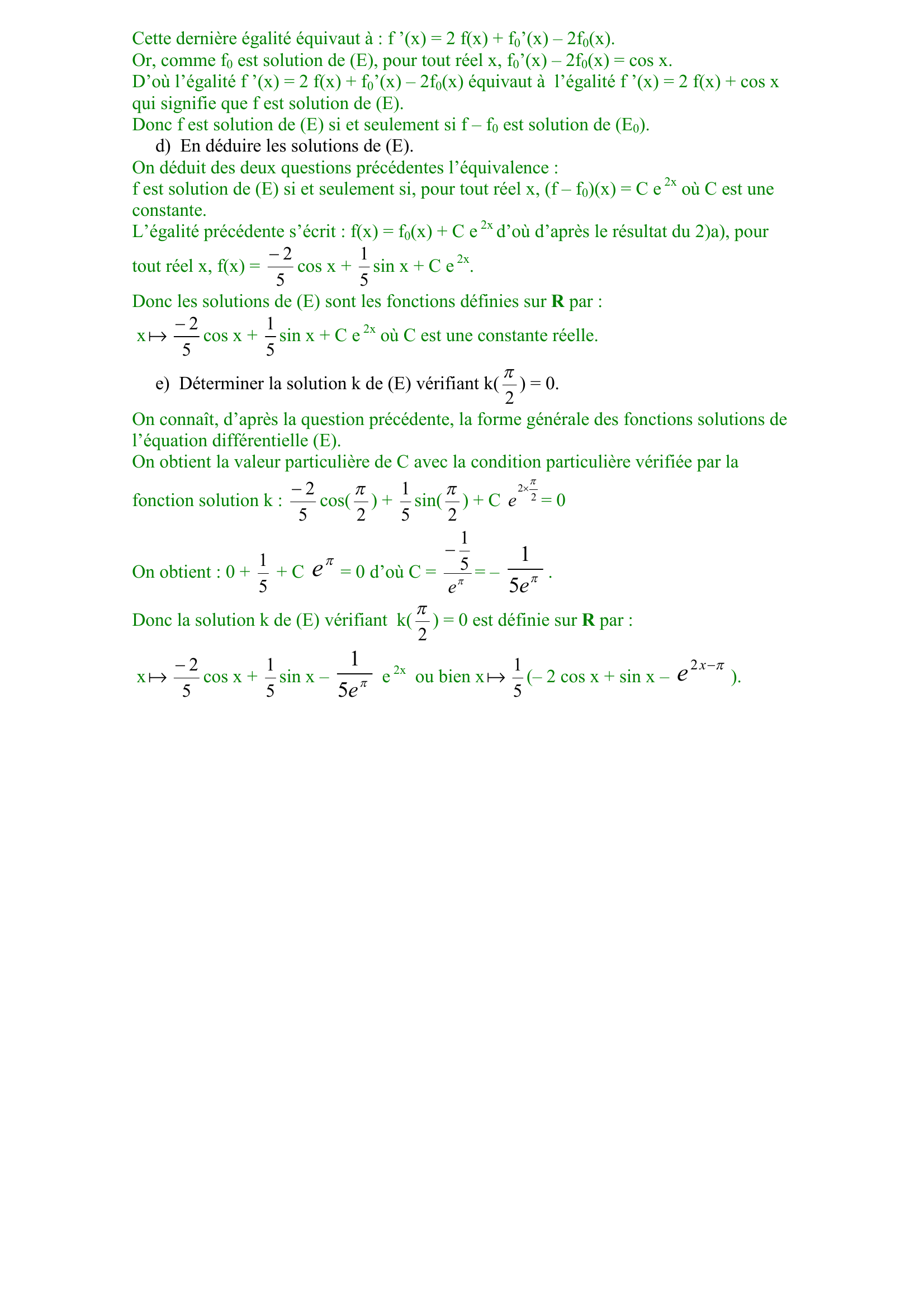 Prévisualisation du document Correction de l’exercice 1 du Bac S – Am. du Sud – Nov. 2007. Mathématiques