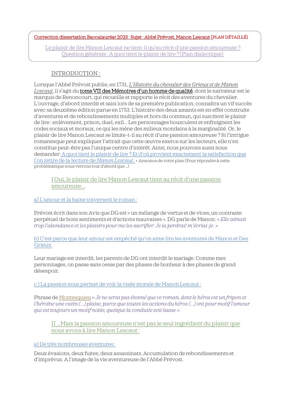 Prévisualisation du document Correction dissertation Baccalauréat 2023.pdf