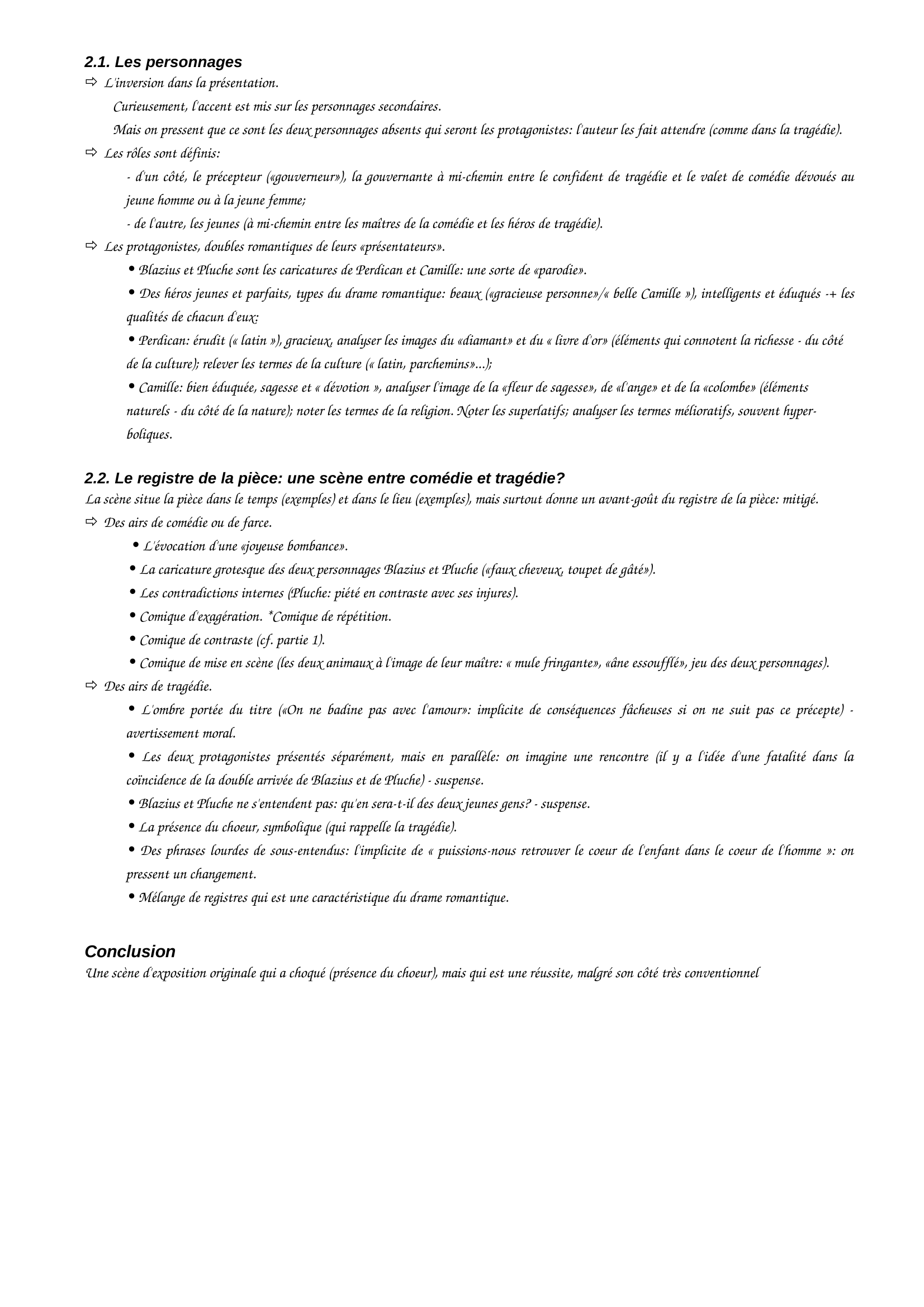 Prévisualisation du document Correction du commentaire de On ne badine pas avec l'amour I, 1 - MUSSET