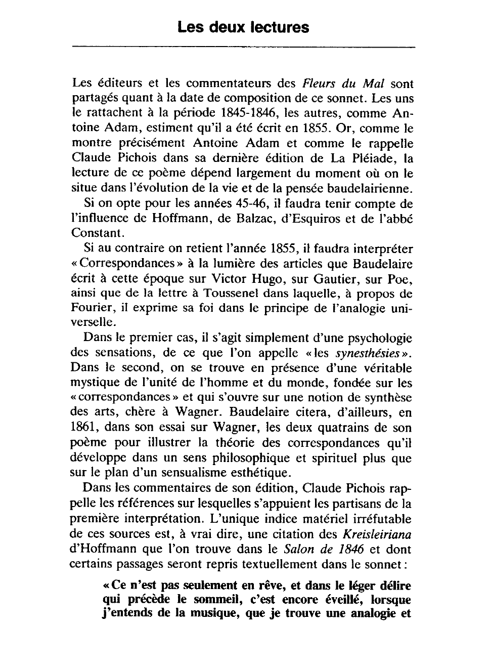Prévisualisation du document Correspondances de Baudelaire in les Fleurs du mal