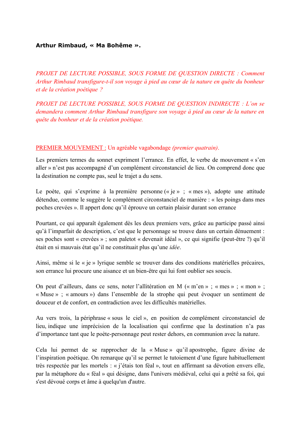 Prévisualisation du document Corrigé_Explication linéaire_Ma Bohême