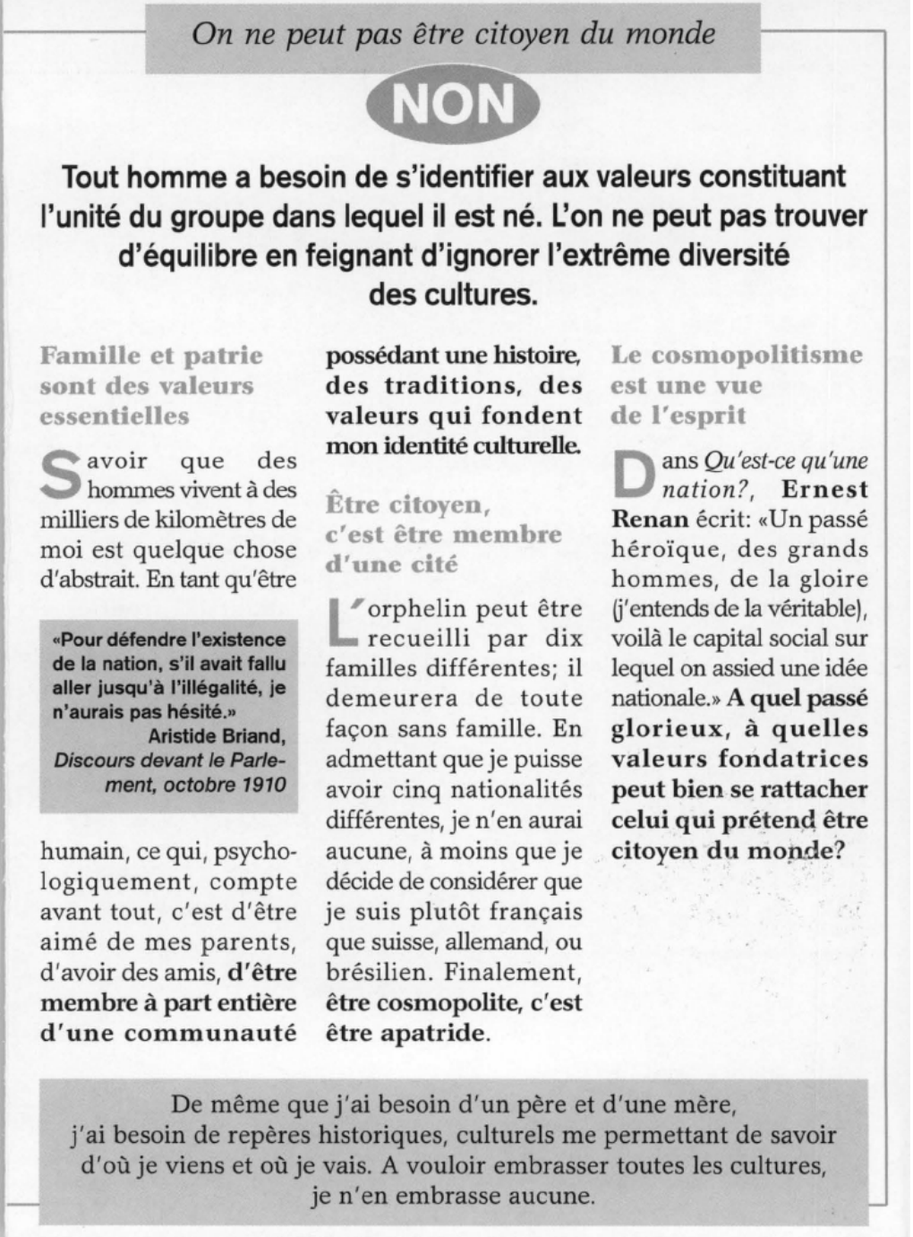 Prévisualisation du document Cosmopolitisme (analyse et critique de la doctrine)
