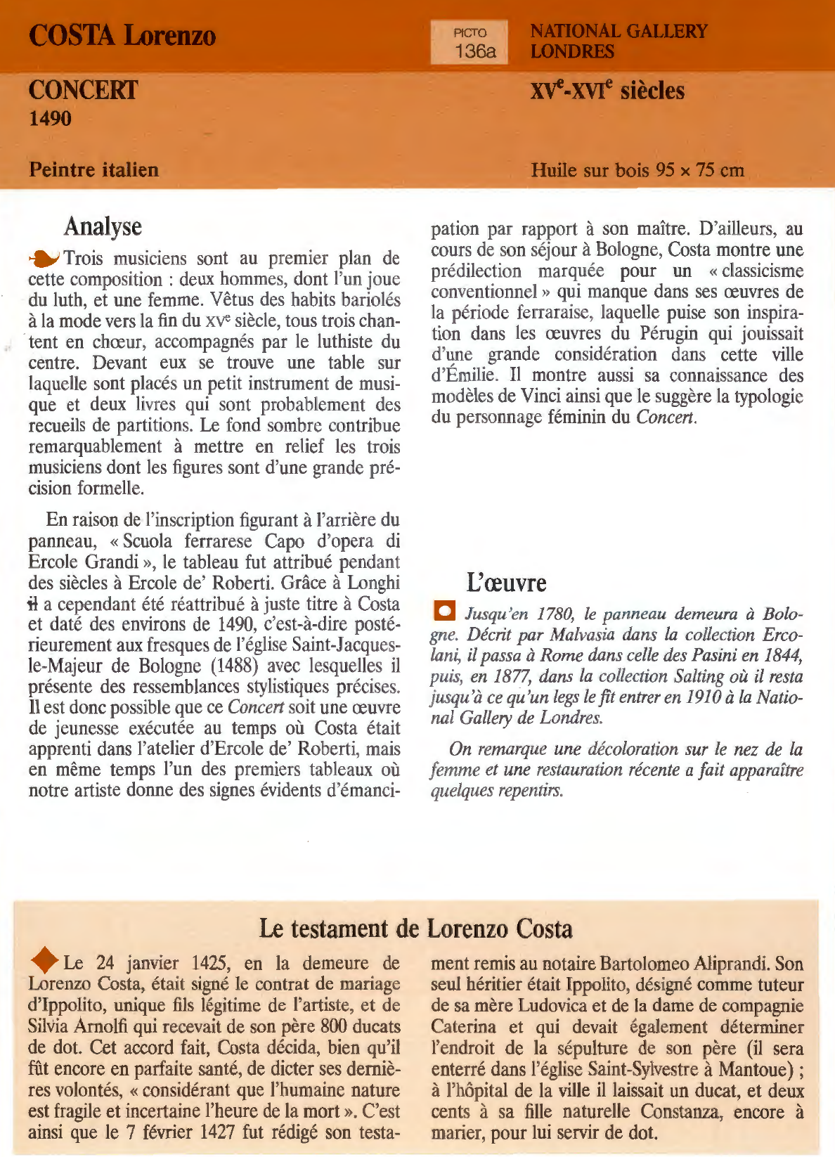Prévisualisation du document COSTA Lorenzo: Le Concert