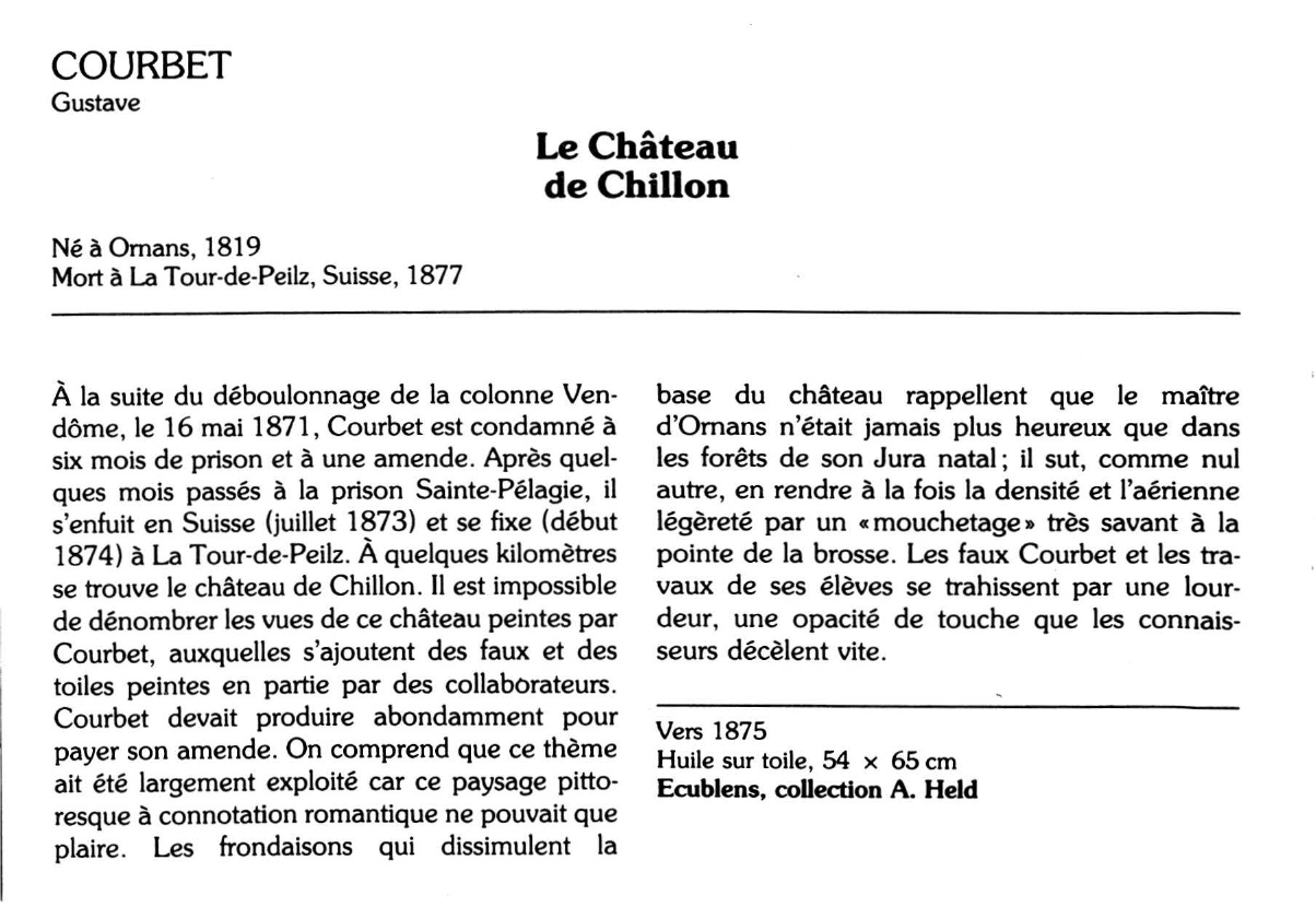 Prévisualisation du document COURBET Gustave : Le Château de Chillon