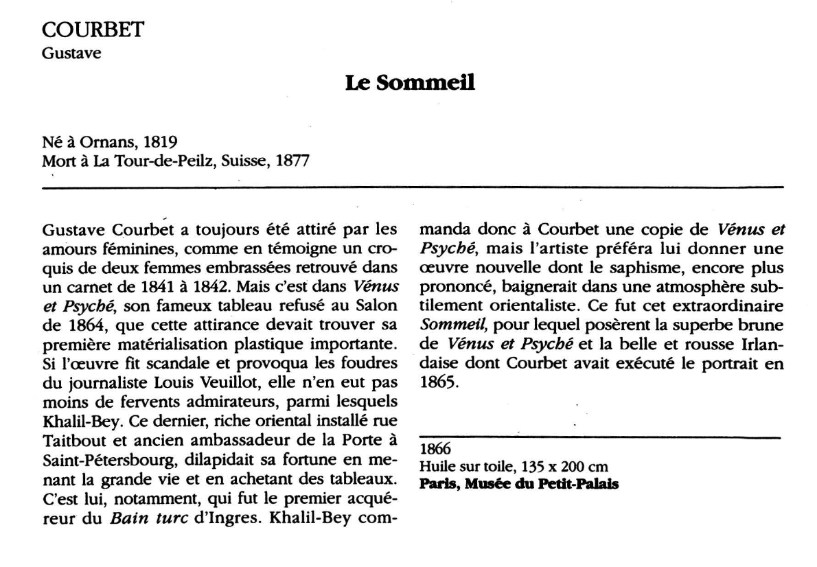 Prévisualisation du document COURBET Gustave : Le Sommeil