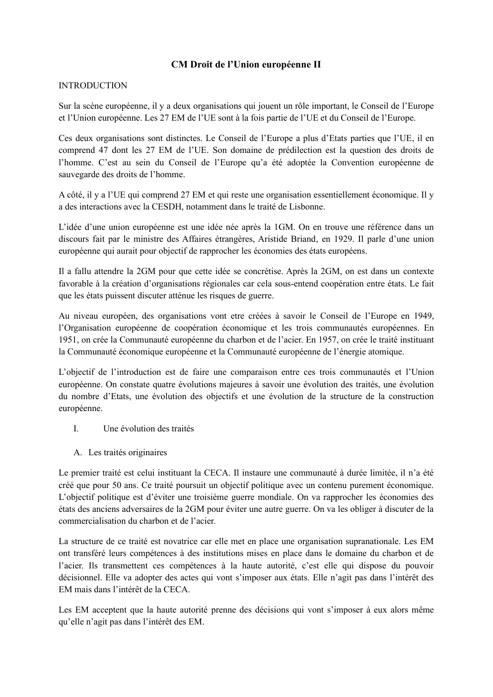 Prévisualisation du document Cours de droit: CM Droit de l’Union européenne II