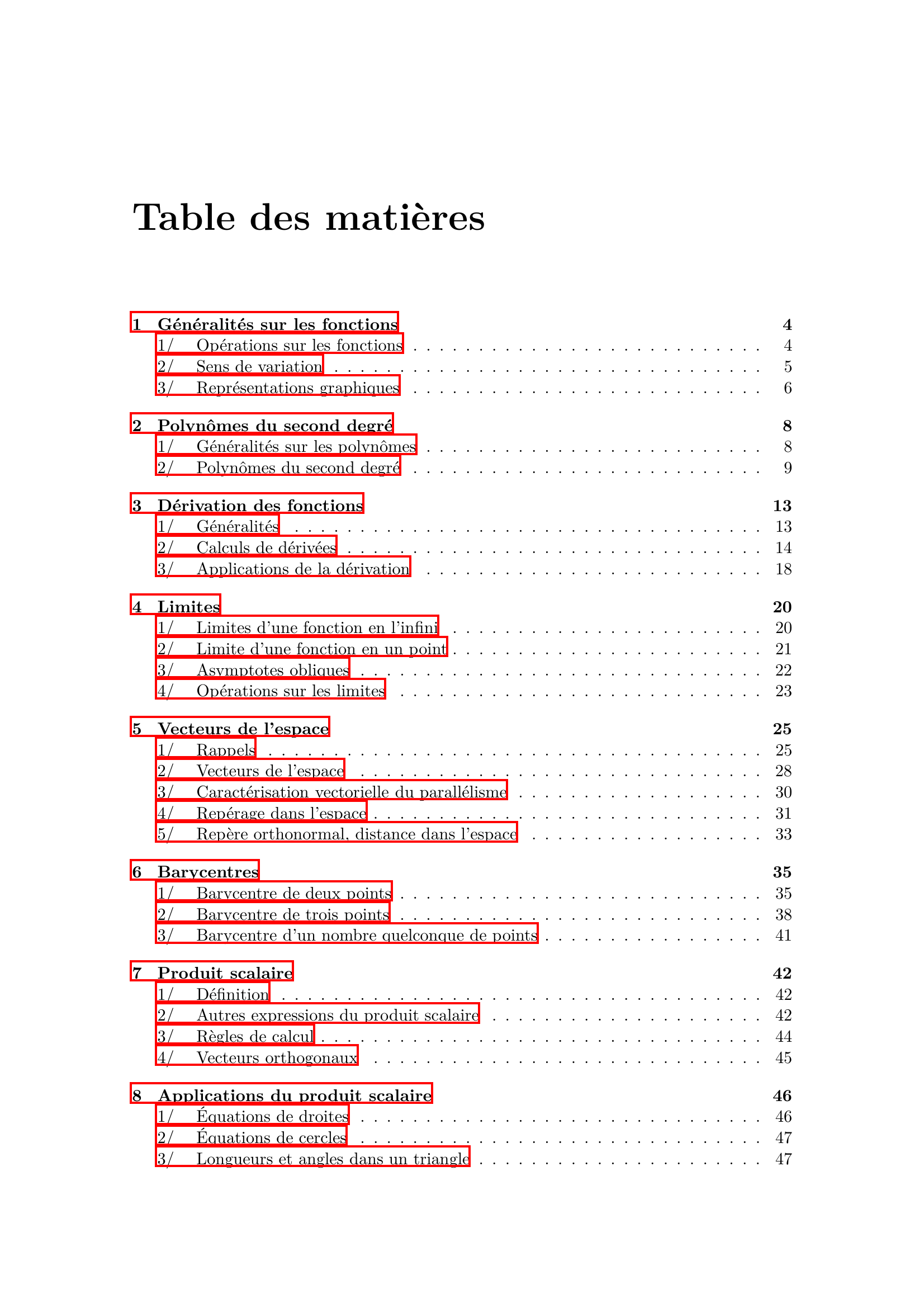 Prévisualisation du document Cours de mathématiques 
Classe de première S 
Olivier Péault 
26 juin 2008 
 
Table des matières 
1 Généralités sur les fonctions 
1/ Opérations sur les fonctions .