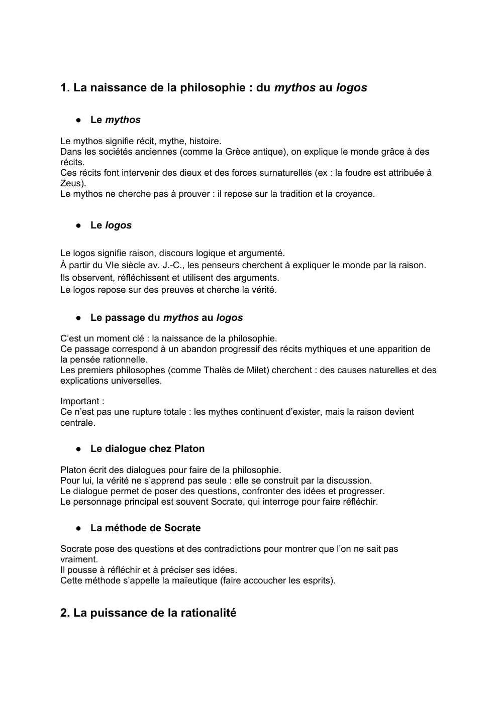 Prévisualisation du document cours de philosophie de terminale