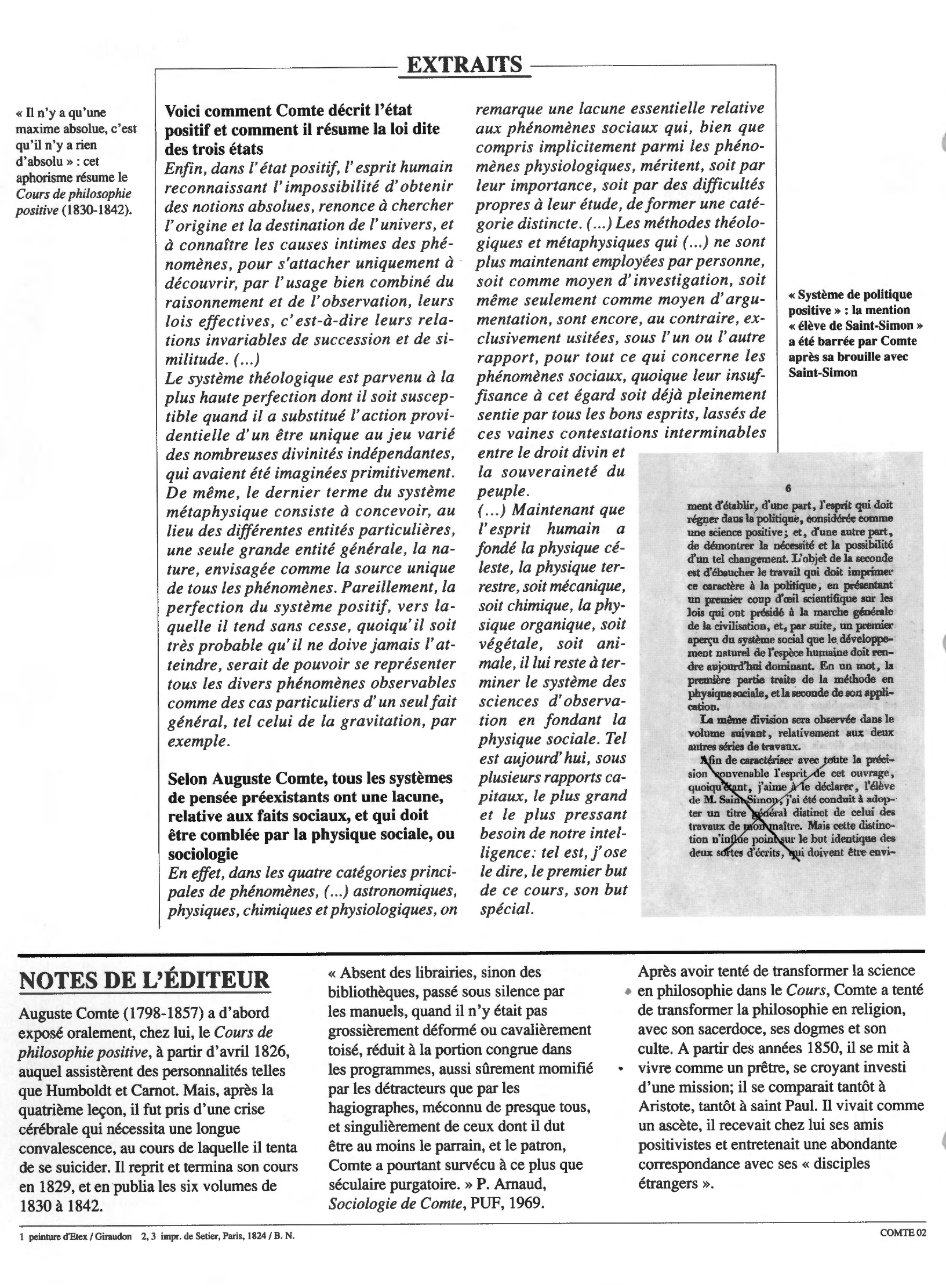 Prévisualisation du document COURS DE PHILOSOPHIE POSITIVE
