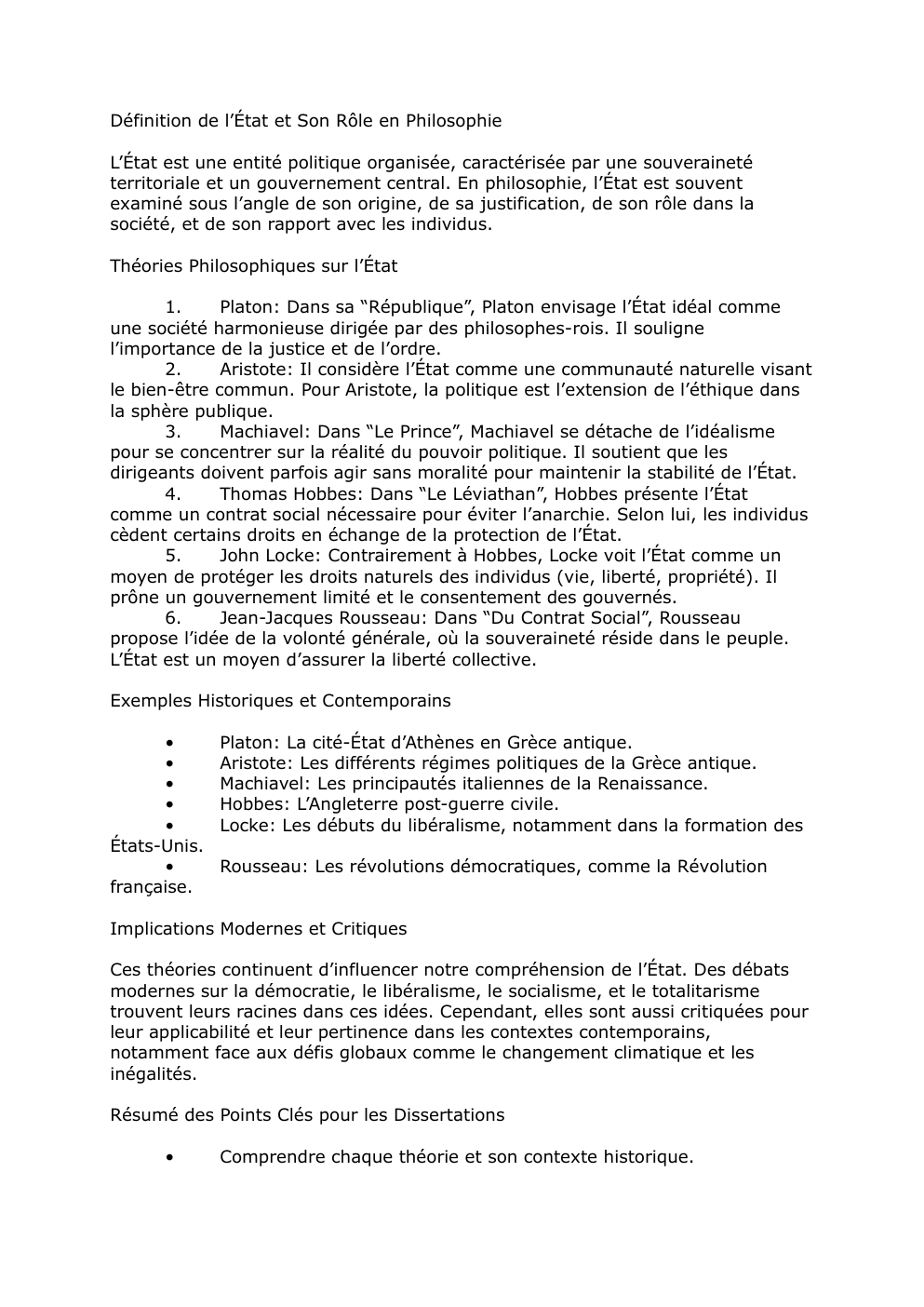 Prévisualisation du document Cours de philosophie sur l’État et la Justice