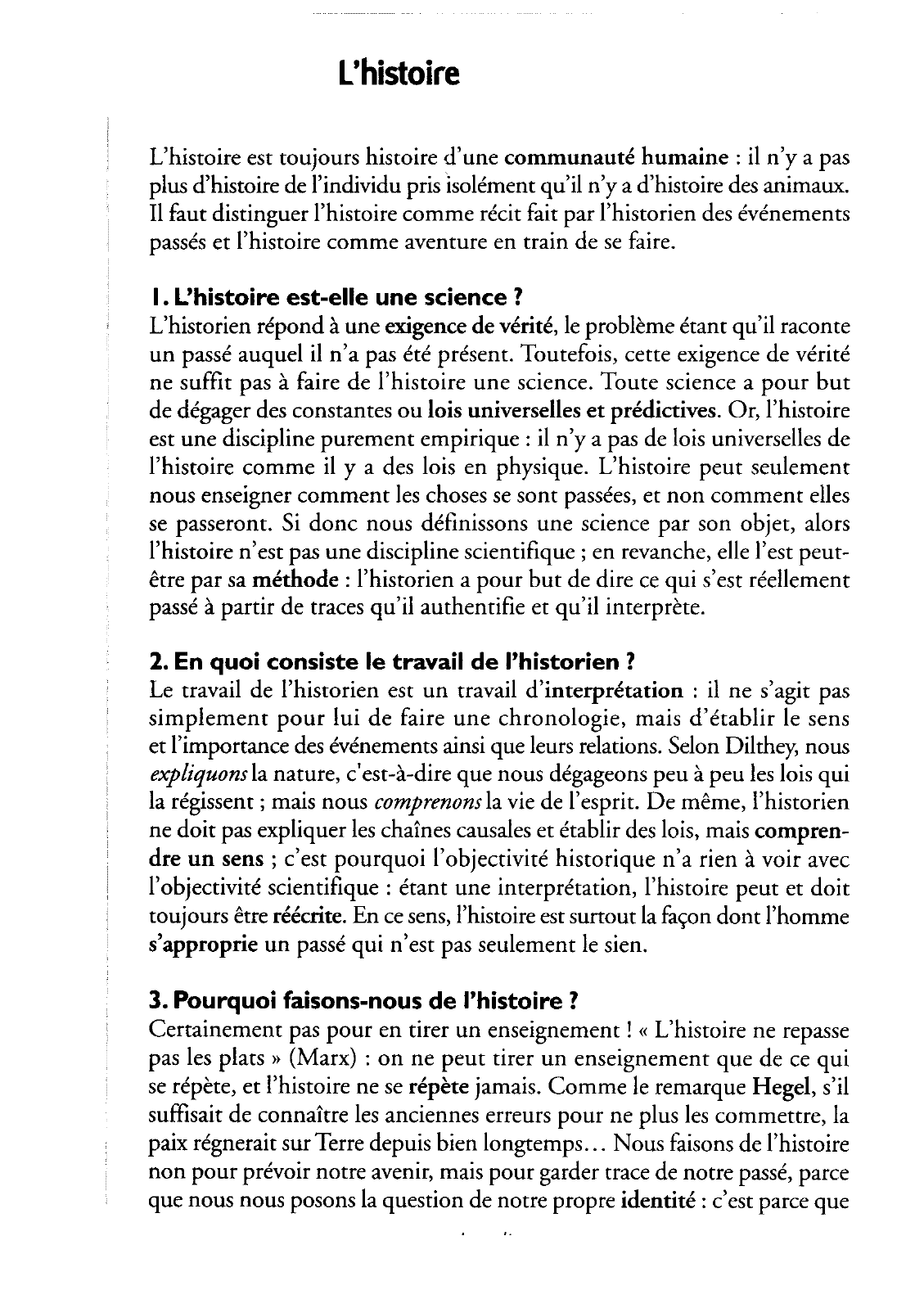 Prévisualisation du document Cours de philosophie sur L'HISTOIRE.