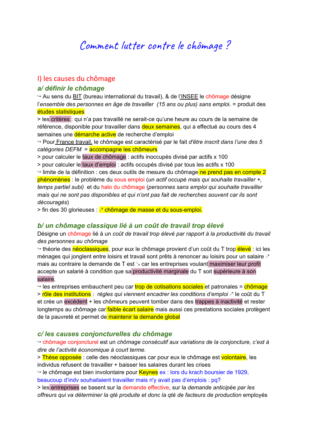 Prévisualisation du document cours de ses chomage