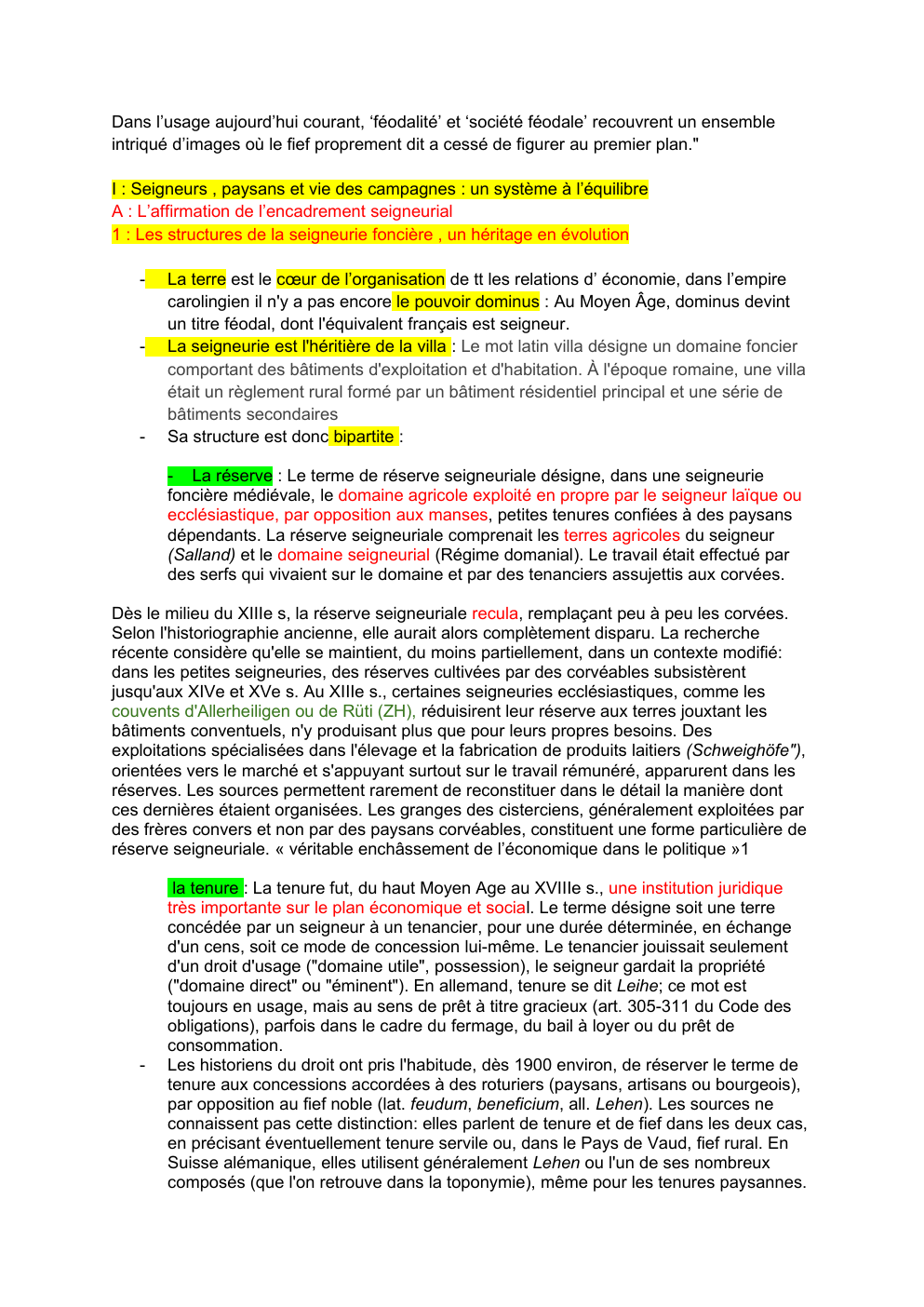 Prévisualisation du document Cours d’histoire de prépa: ‘féodalité’ et ‘société féodale’