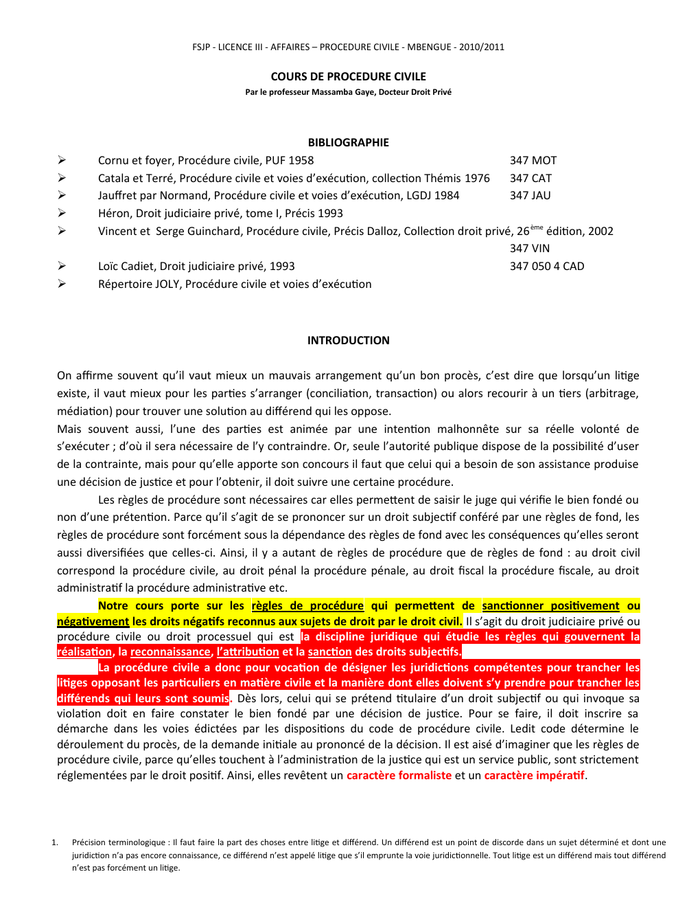 Prévisualisation du document Cours droit civil