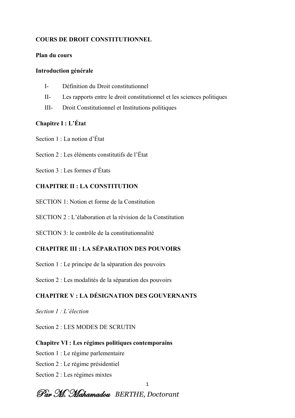 Prévisualisation du document COURS REDIGE DE DROIT CONSTITUTIONNEL